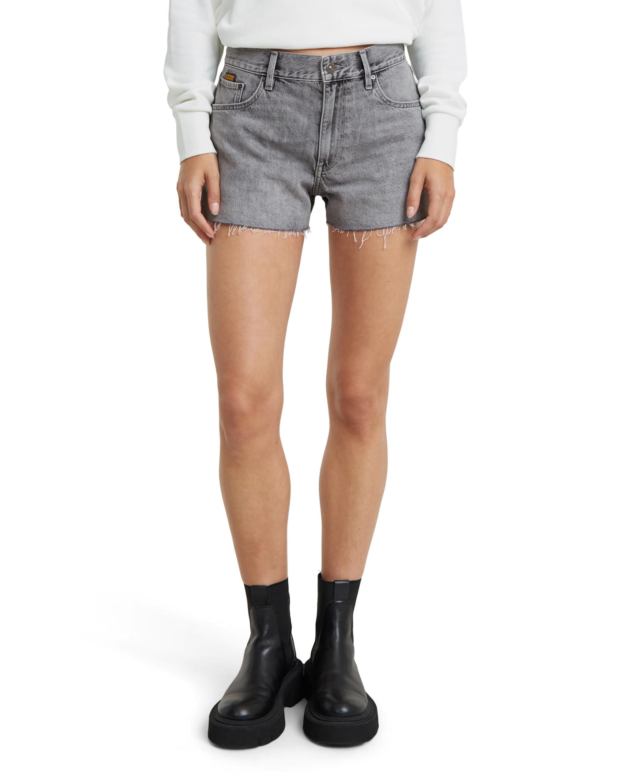 G-Star Women's True Denim Shorts Raw Edge , Grey (faded grey neblina D24376-D537-G324), 27