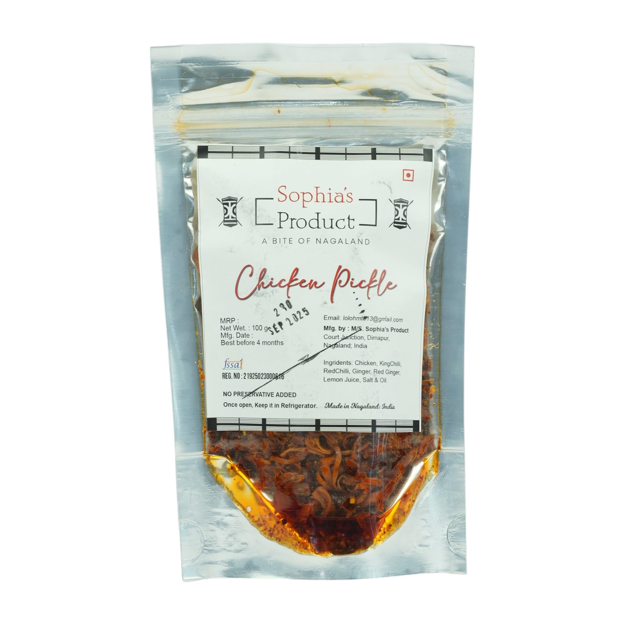 Made In Nagaland | Sophia's Product | Chicken Pickle from Nagaland, No Preservatives, 100g-image-8