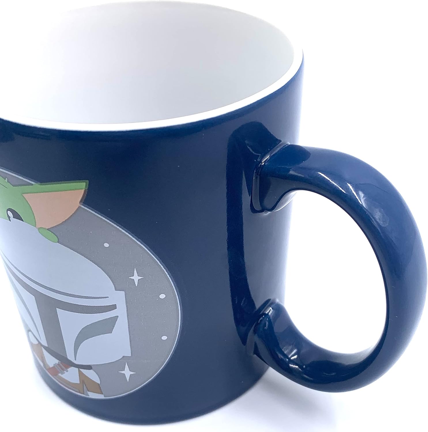 Silver Buffalo Star Wars Mandalorian and the Child Baby Yoda Grogu Jumbo 20 oz Ceramic Coffee Mug - 2 sided picture - Image 5