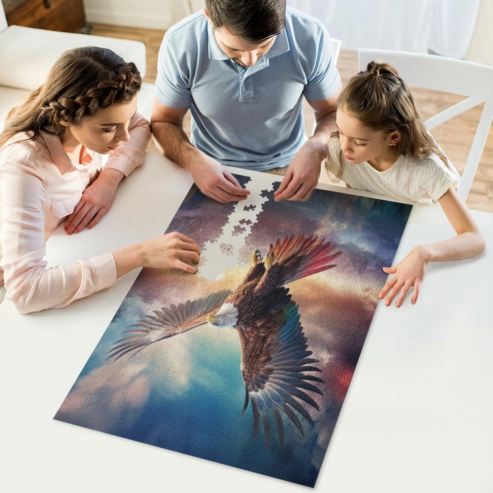 Adler Puzzles 1000 Teile Für Erwachsene – Majestätische Adler In Berglandschaft, 70x50 Cm