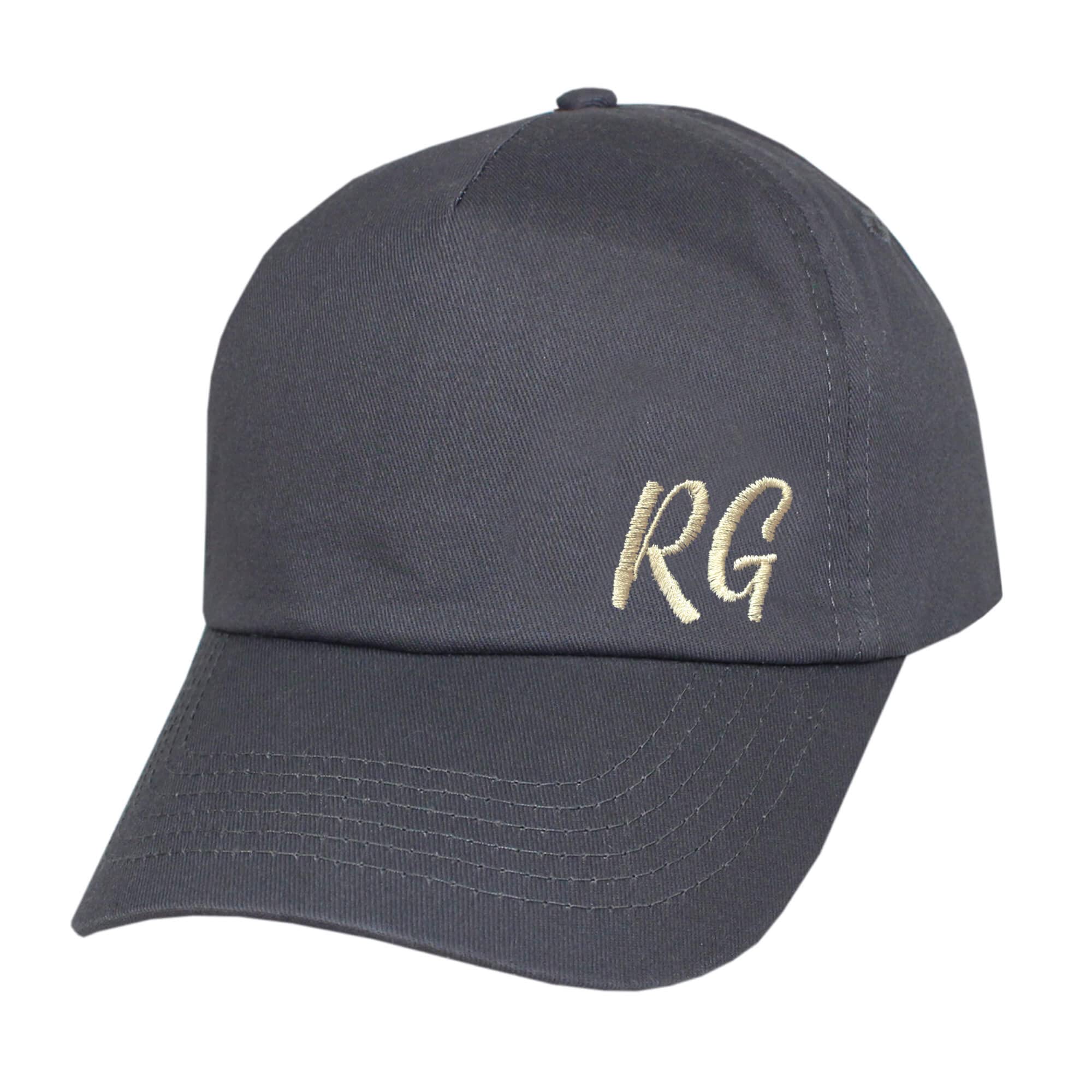 TeddyT's Personalised Initials Men's Grey Baseball Cap Sun Hat