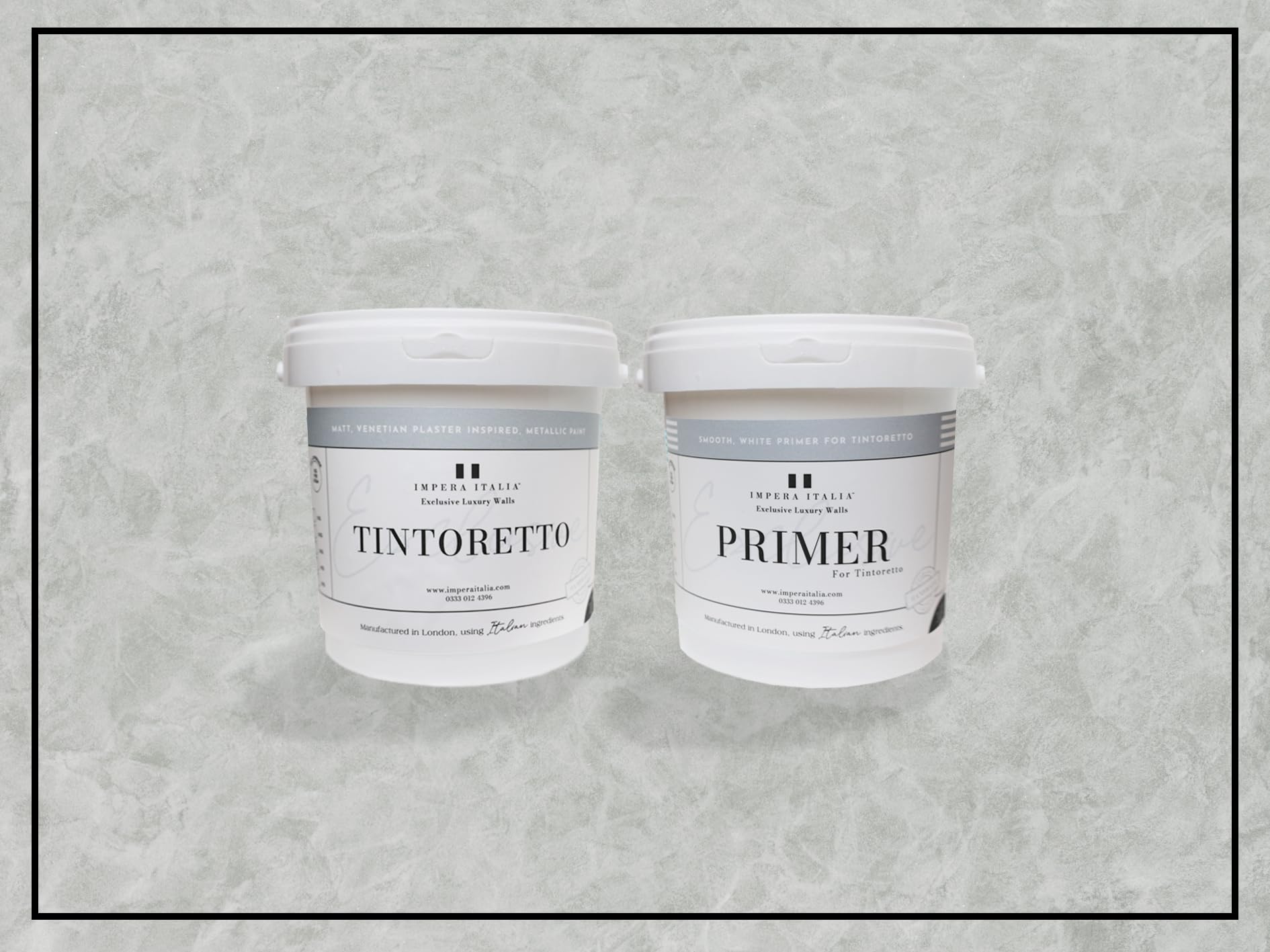 Impera Italia Adige Tintoretto - Matt, Venetian Plaster Effect, Wall Paint Bundle. Includes 2Kg Of Paint And 2L Of Primer - Covers 6-8Sqm - In Colour