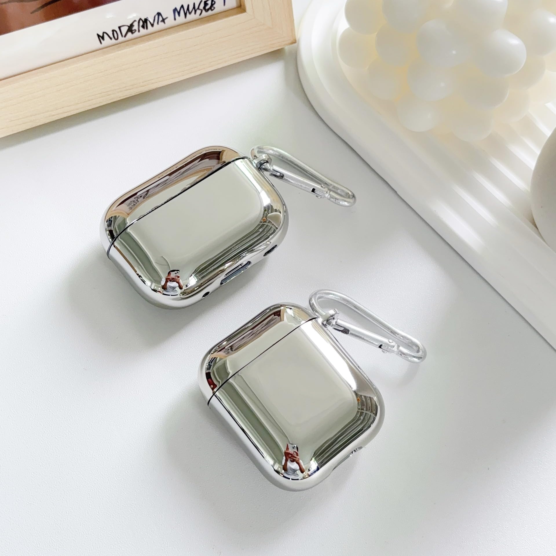 Amazon | AirPods Pro用イヤホンケース、クールメッキシルバーケース