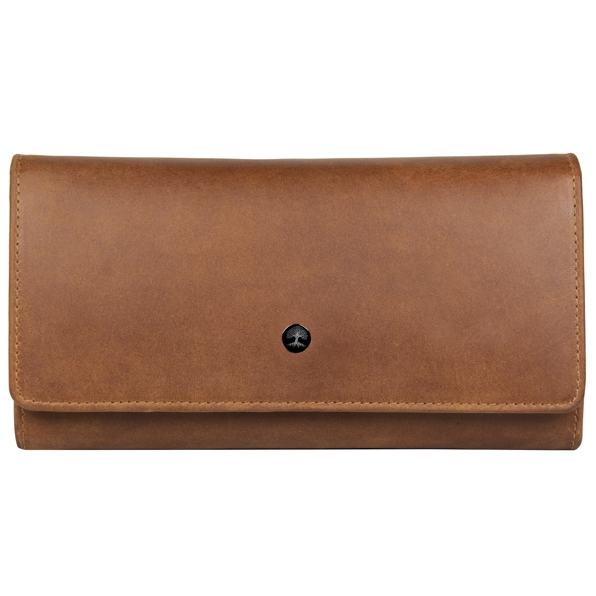 le craf Ladies Genuine Leather Wallet | RFID Protected Long Wallet for Women | Large Capacity Clutch with 17 Card Slots & Snap Closure-picture-1