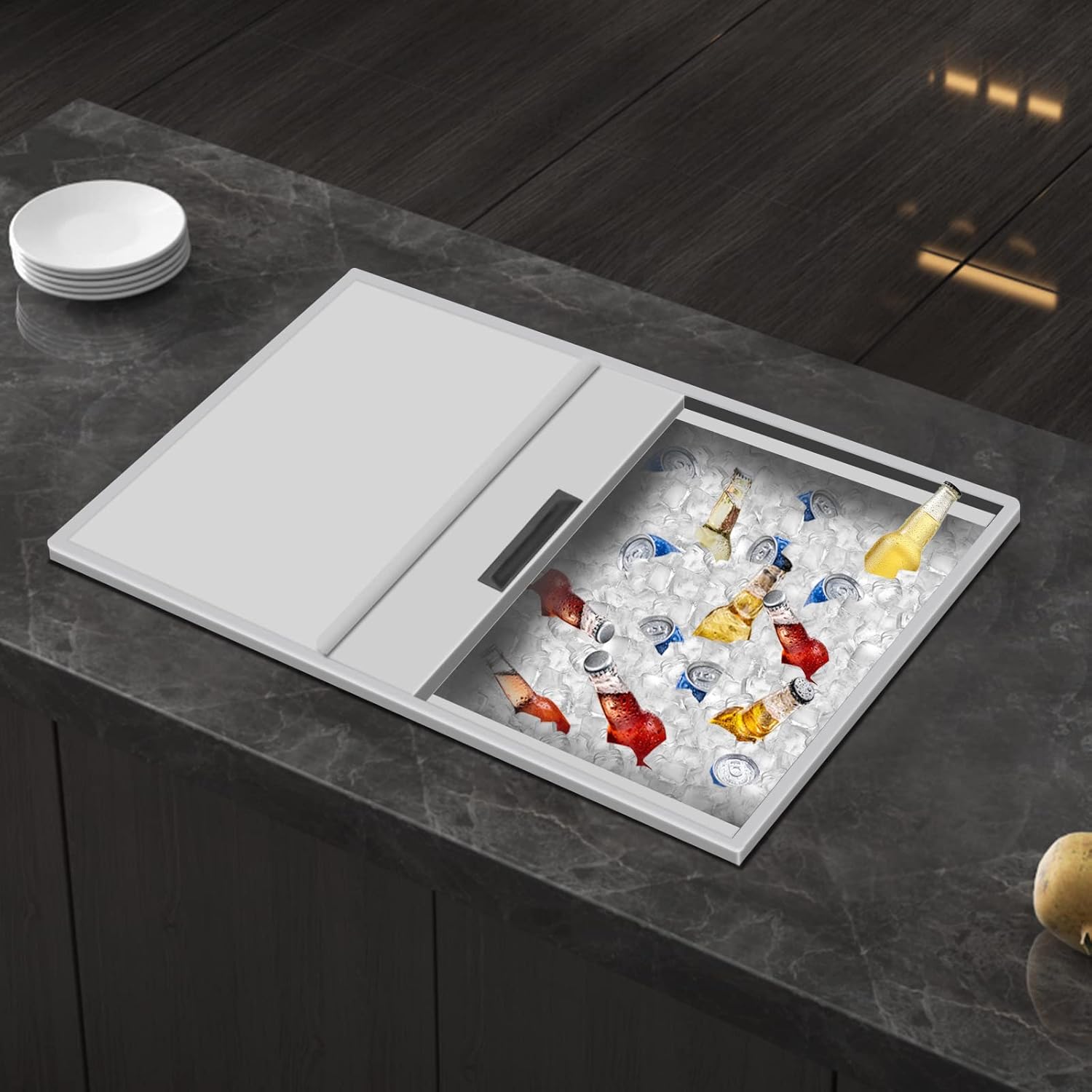 Drop In Ice Chest 27L x 18W x 21H Inch 304 Stainless Steel