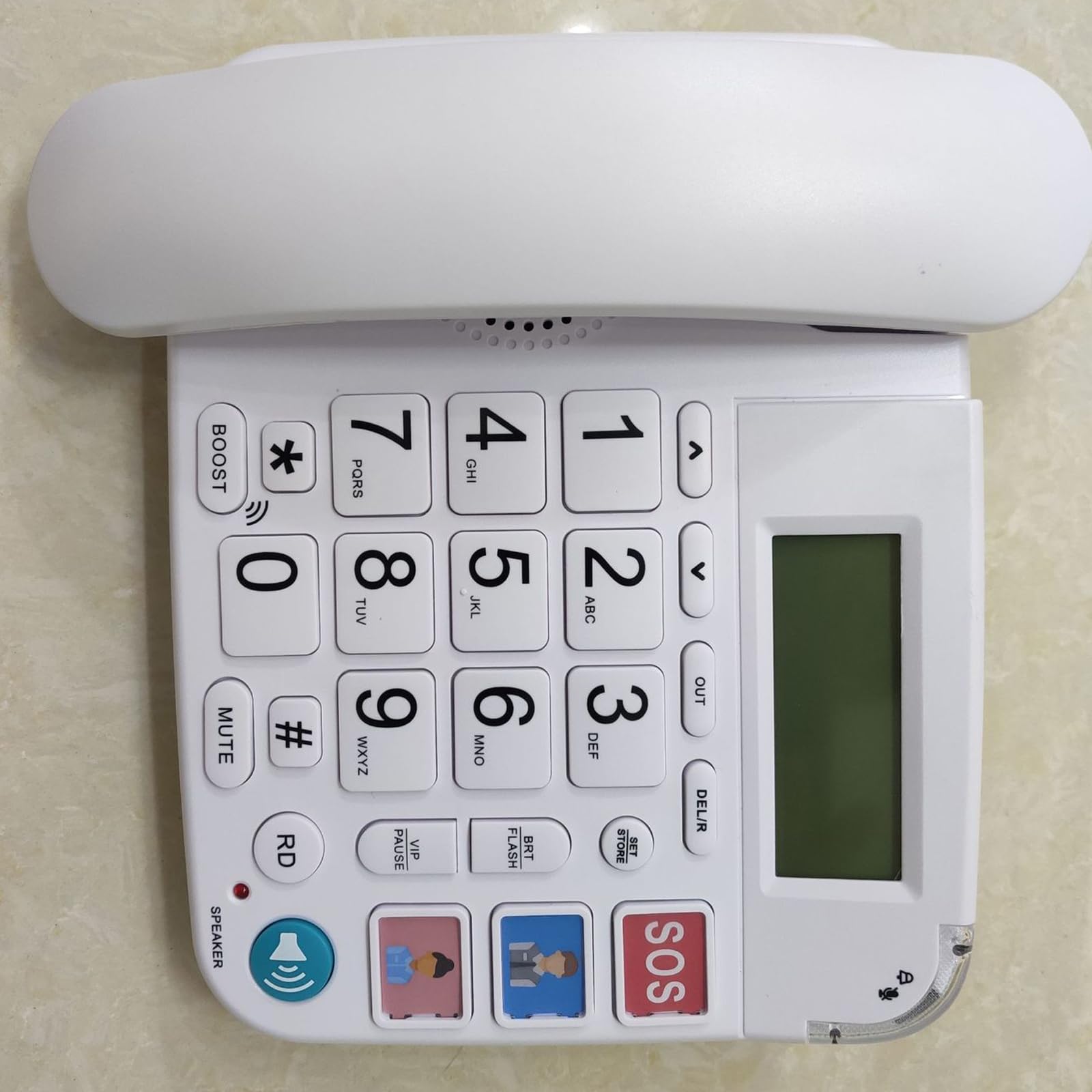 Telefono Fisso con Sim, Telefono Domestico, Pulsante Big, One Touch, Volume Elevato, Manite, Adatto per Ufficio, Hotel E Uso Domestico