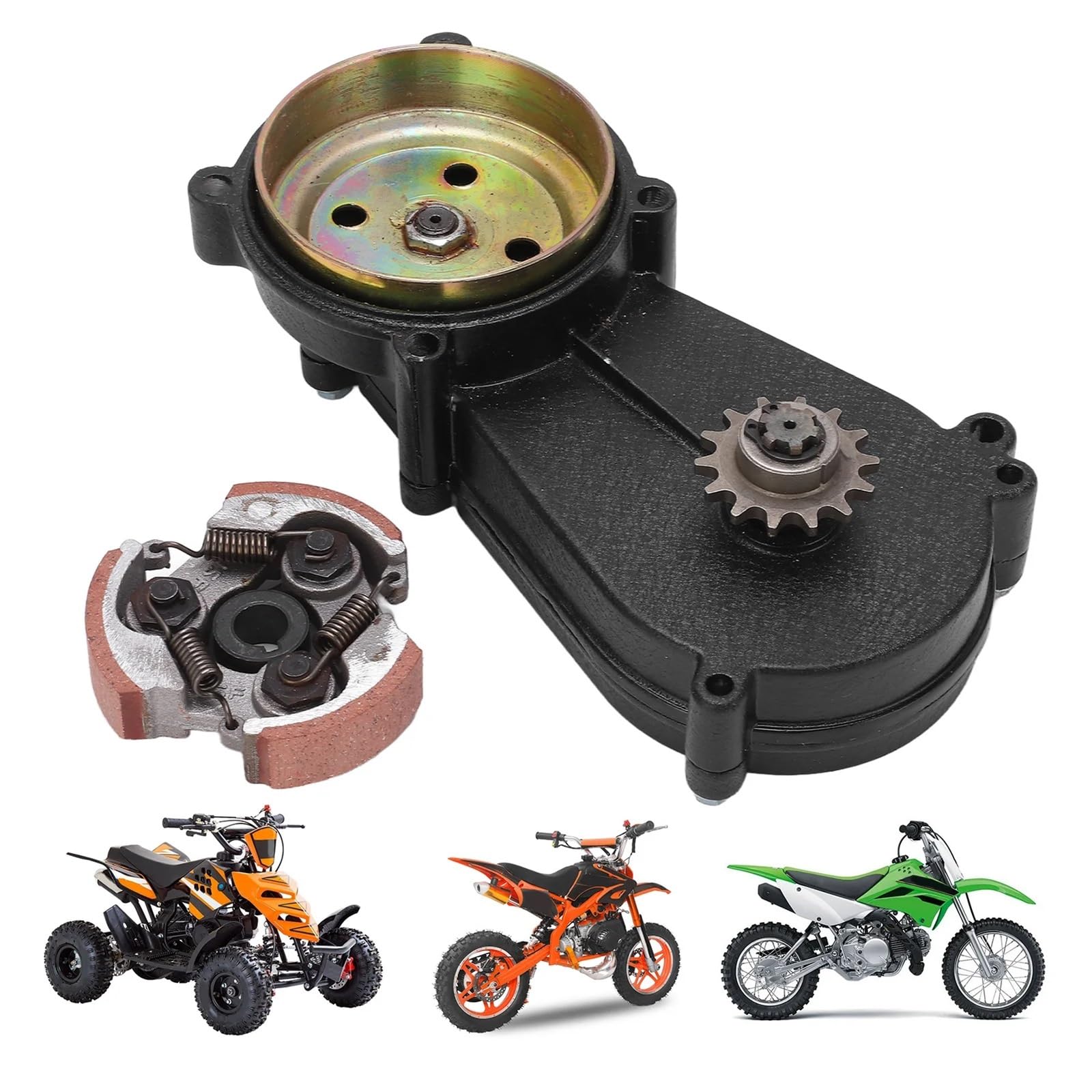 Sprzęgło samochodowe Zestaw sprzęgła skrzyni biegów 14T z dzwonkiem sprzęgła pasujący do 43cc 49cc Mini PIT Off-road Motorcycle Mini Four-wheel
