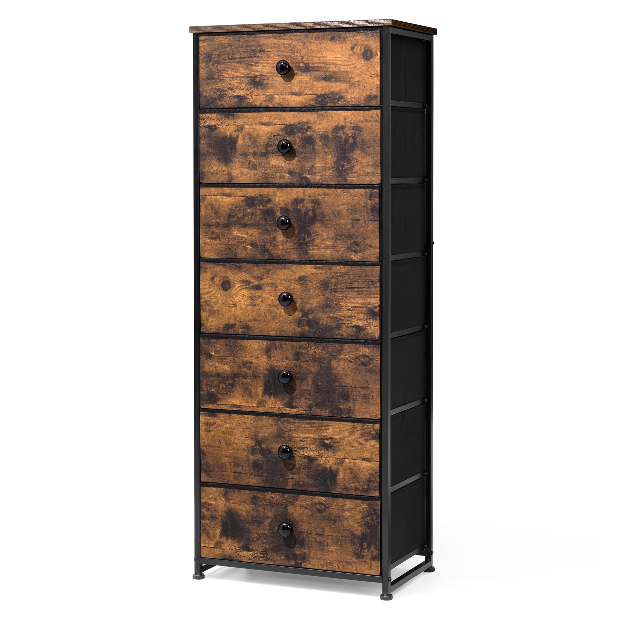 Crestlive Products Tall Dresser, 7-Drawer Fabric Storage Tower, Chests of Drawers - Vertical Organizer Unit for Bedroom, Hallway, Entryway, Nursery,