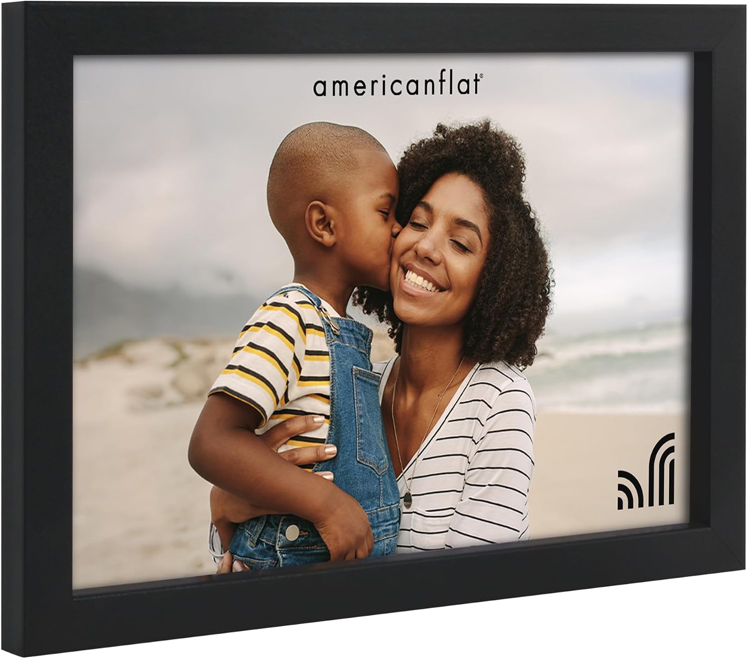 Americanflat 4x6 Magnetic Picture Frames for Refrigerator - Set of 3 - Acrylic Panels with Strong Back Magnet - Magnetic Frames for Photos, Locker Decor, or Office Display - Black