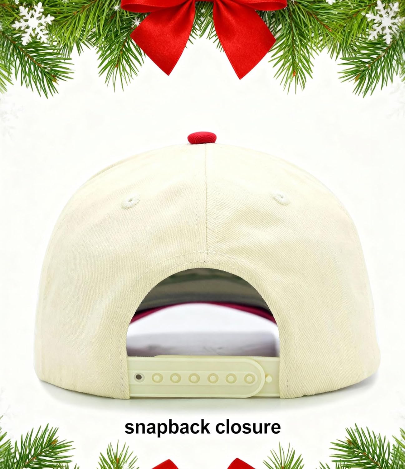 Merry Christmas Embroidery Baseball Cap, Two-Tone Adjustable Unisex Xmas Dad Hat, Holiday Party Hat - Image 6