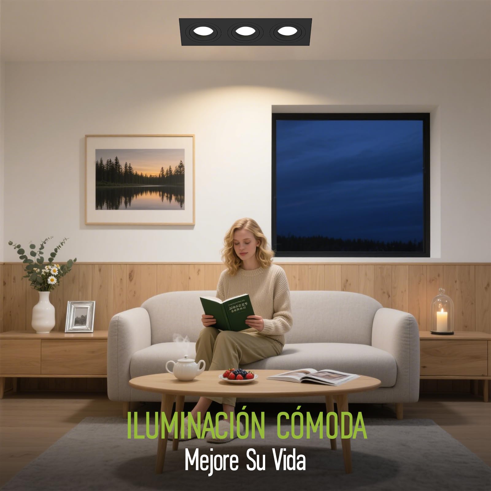 5 Unidades Foco LED AR111 G53 12W Equivalente a 75W Lámpara Halógena 940LM Blanco Neutra 4000K Ángulo de haz 45° Bombillas LED para Restaurante Cantina Salón No Regulable