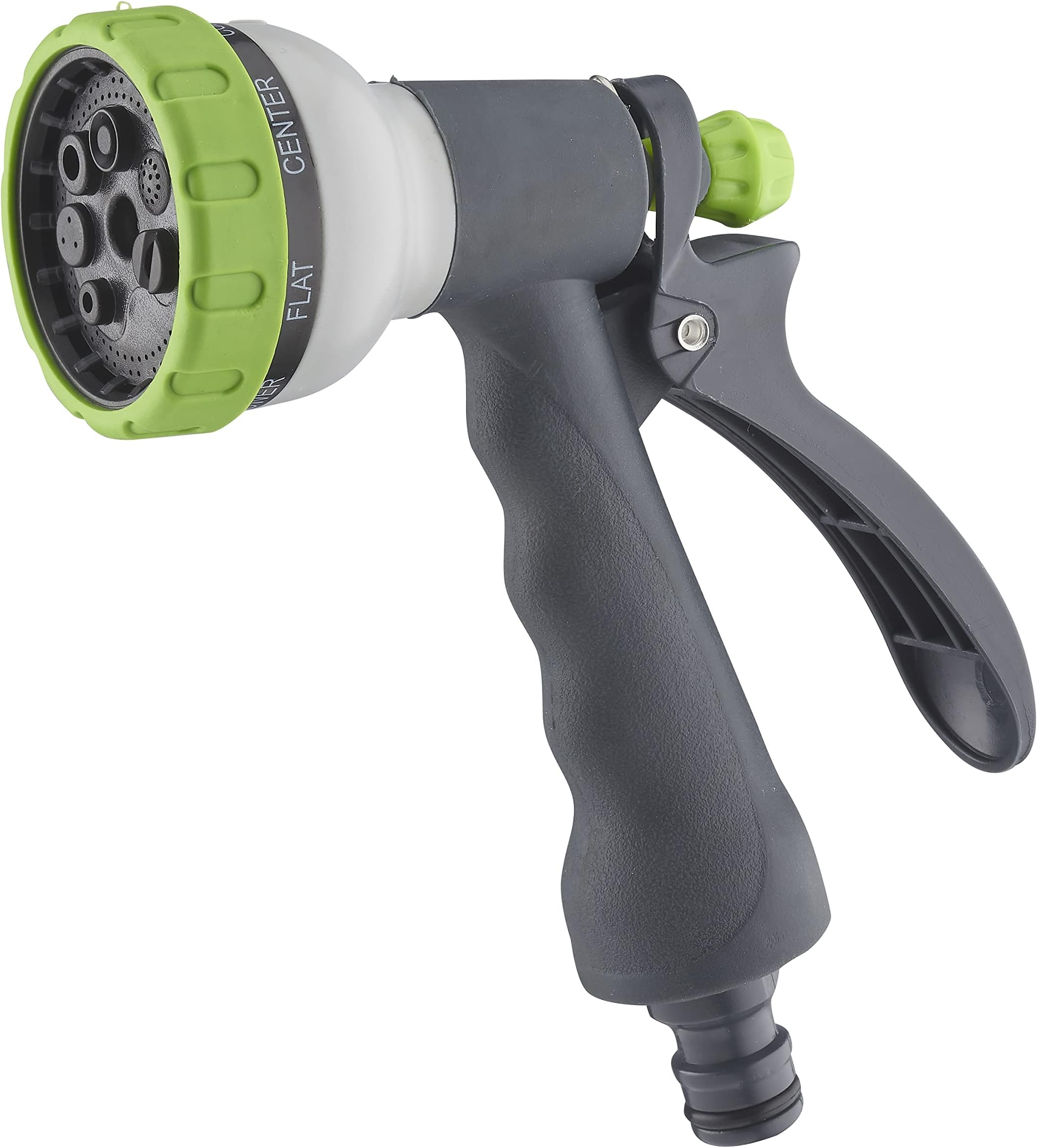 Pistolet D'arrosage Aqua Control 7 Formes - Vert Et Noir - 21x14x4 Cm