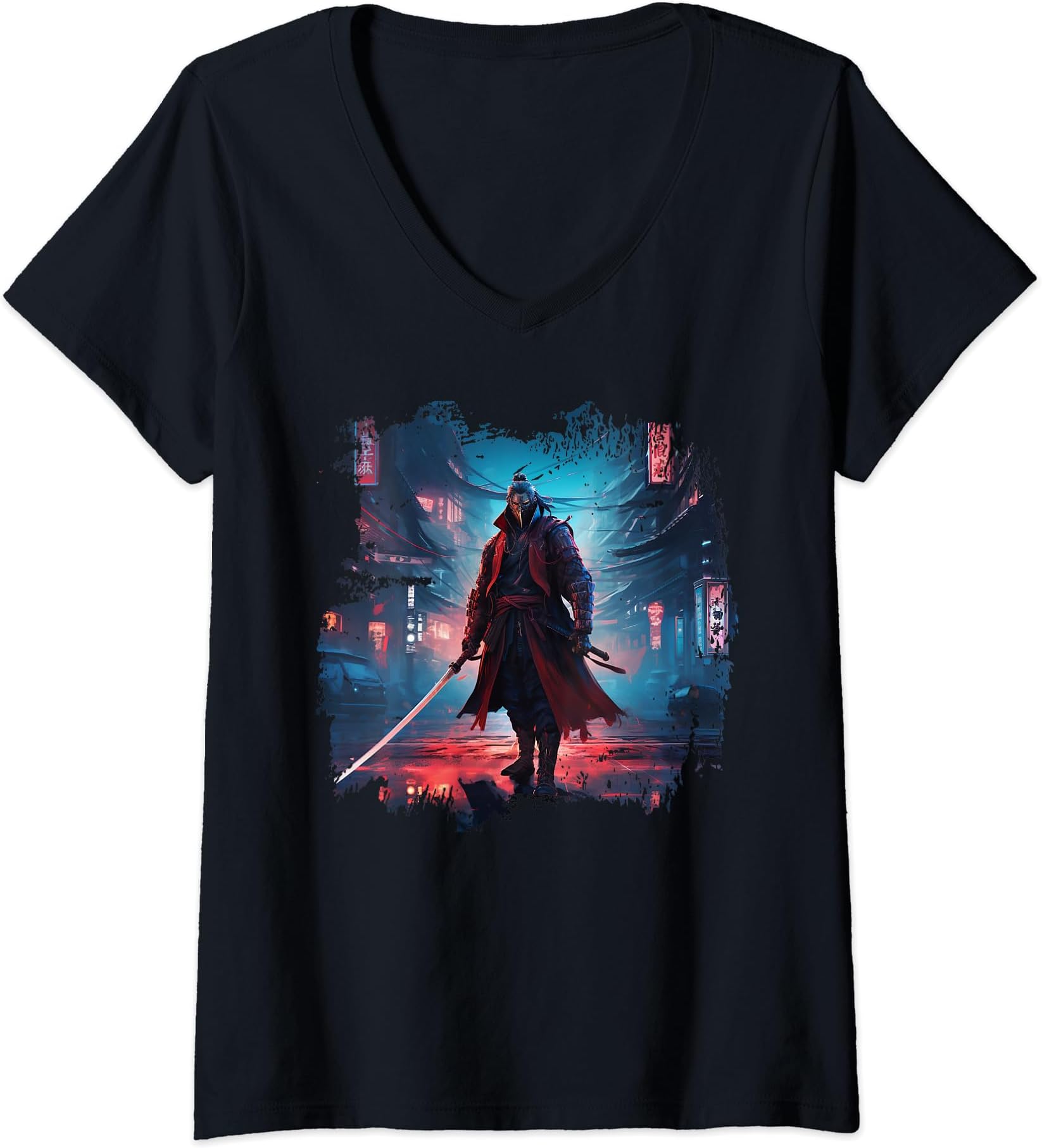 Modern Samurai V-Neck T-Shirt