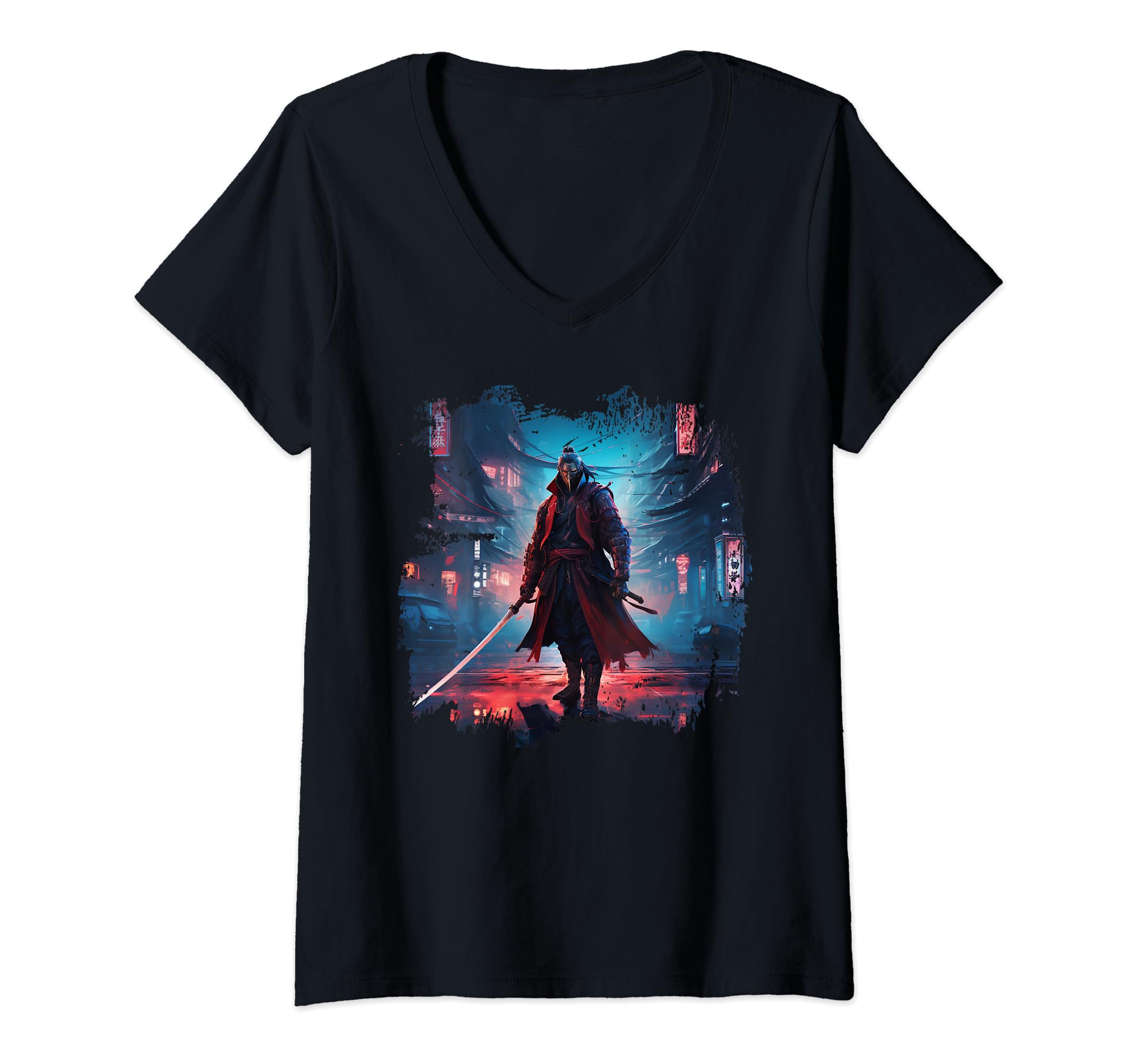 Modern Samurai V-Neck T-Shirt