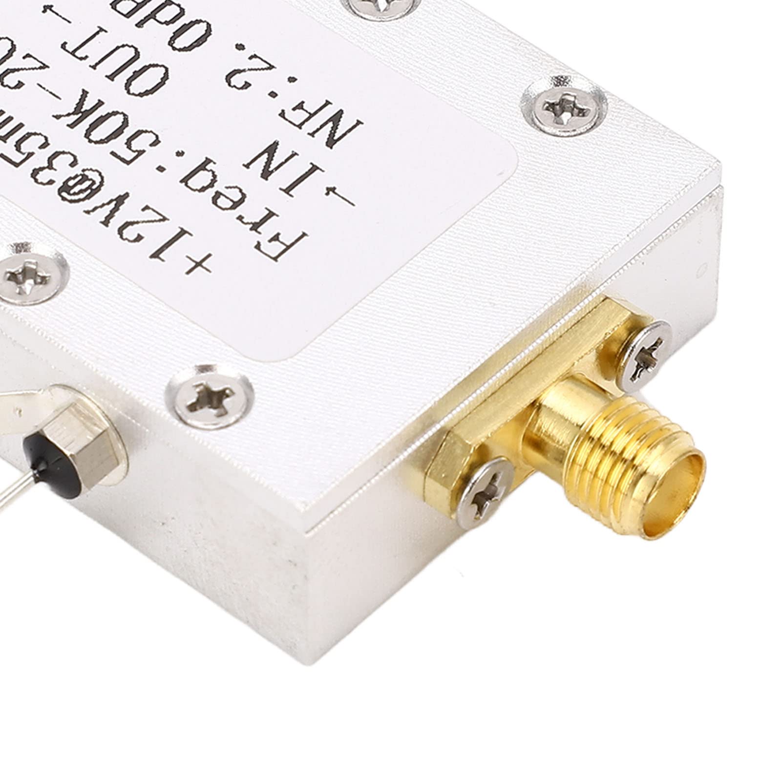 Amplificador de Banda Ancha Amplificador de LNA Ultra WideBand RF Bajo Ruido 31dB Alta Ganancia DC 9 15V para la Onda Corta FM Broadcasting Recibidos de Control Remoto TV Signal