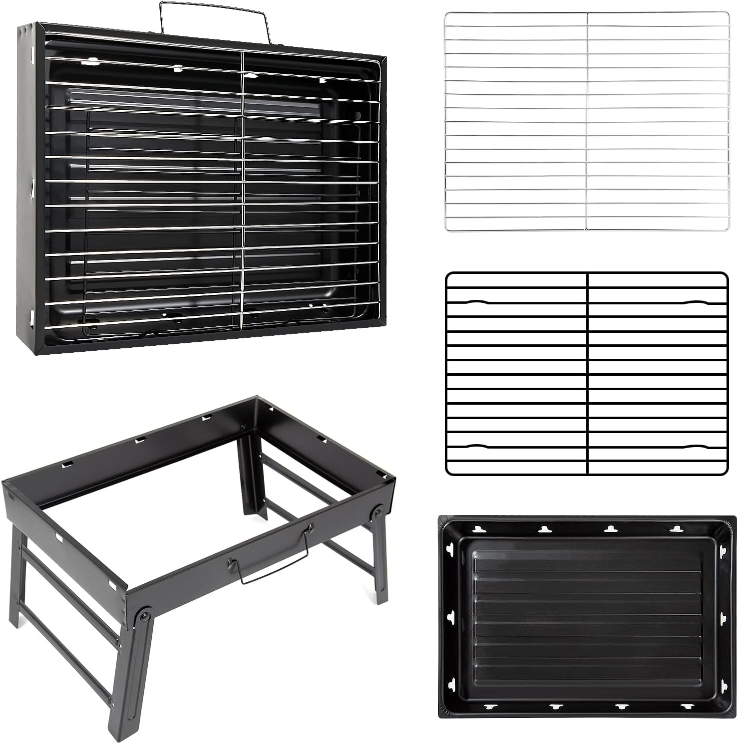 AGM Barbecue Carbone Portatile per 1-4 Persone, Barbecue Grill, BBQ Griglia in Acciaio a Carbone Pieghevole Portatile per Picnic, Viaggi, Patio o Campeggio in Giardino (40 x 27 x 20 CM) AGM Barbecue Carbone Portatile per 1-4 Persone, Barbecue Grill, BBQ Griglia in Acciaio a Carbone Pieghevole Portatile per Picnic, Viaggi, Patio o Campeggio in Giardino (40 x 27 x 20 CM)