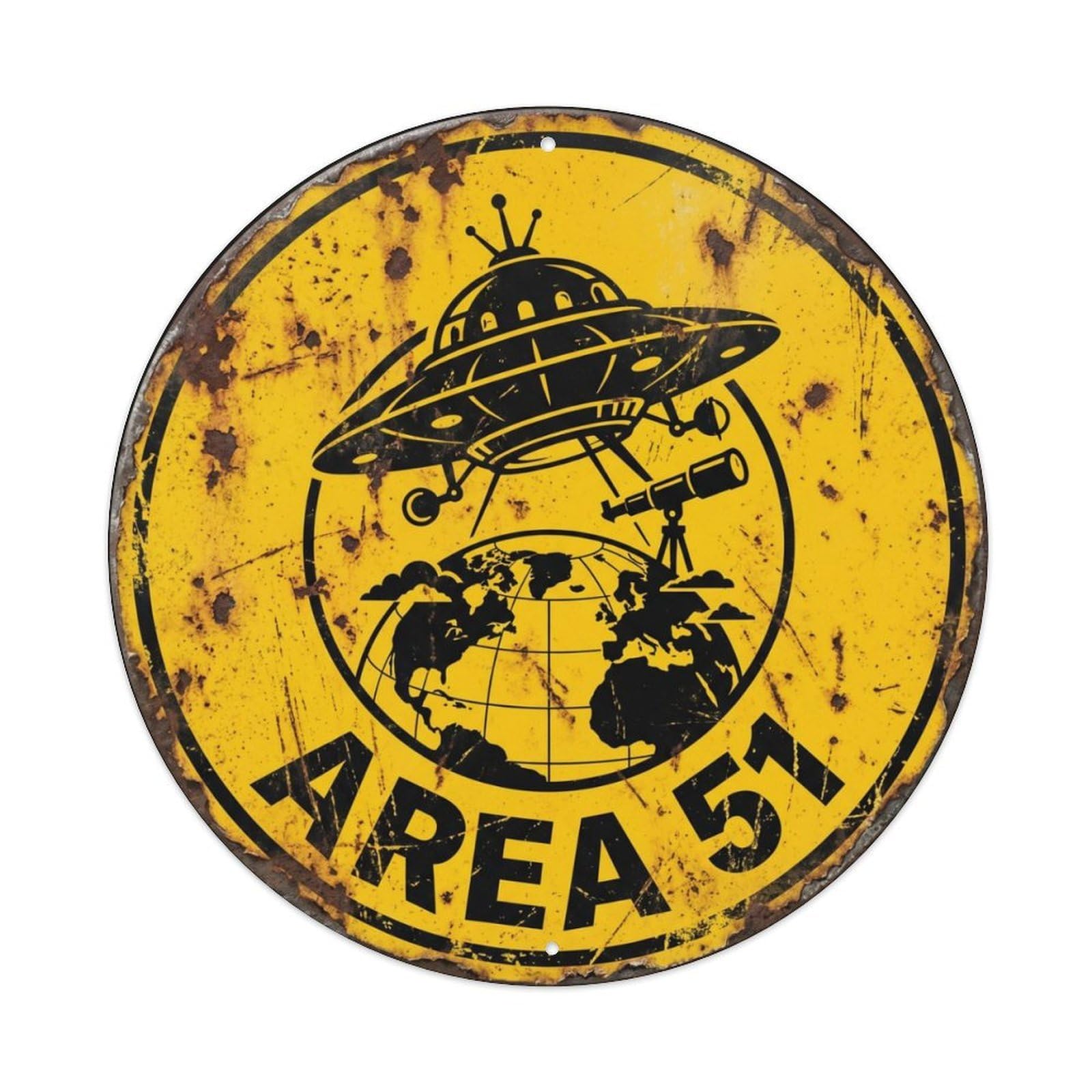 Alien Area 51 ObservationMetal Tin Sign