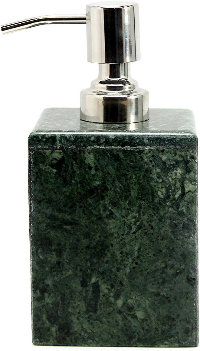 Soap Dispenser Lotion Dispenser - Made of Natural Stone - Bathroom Accessories Bath Set (Green)