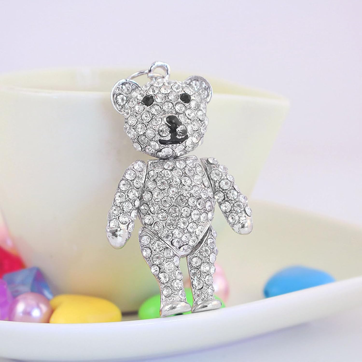 Bling Keychain Artificial Crystal Pendant Keychain Rhinestone Car Key Keychain For Bags Wallets Backpacks - Image 3