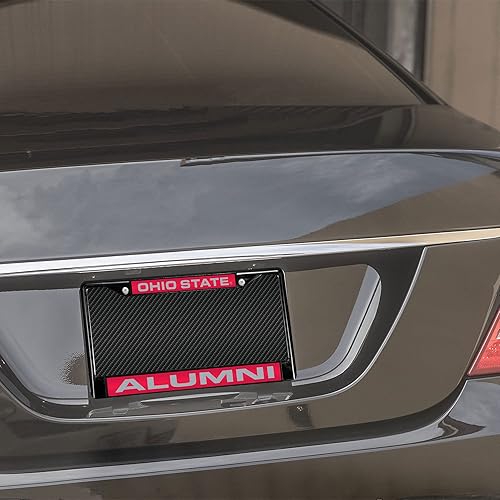 Miniatura 172 de Rico Industries NCAA Black Laser Cut Chrome Frame 12" x 6" Black Laser Cut Chrome Frame - Car/Truck/SUV Automobile Accessory