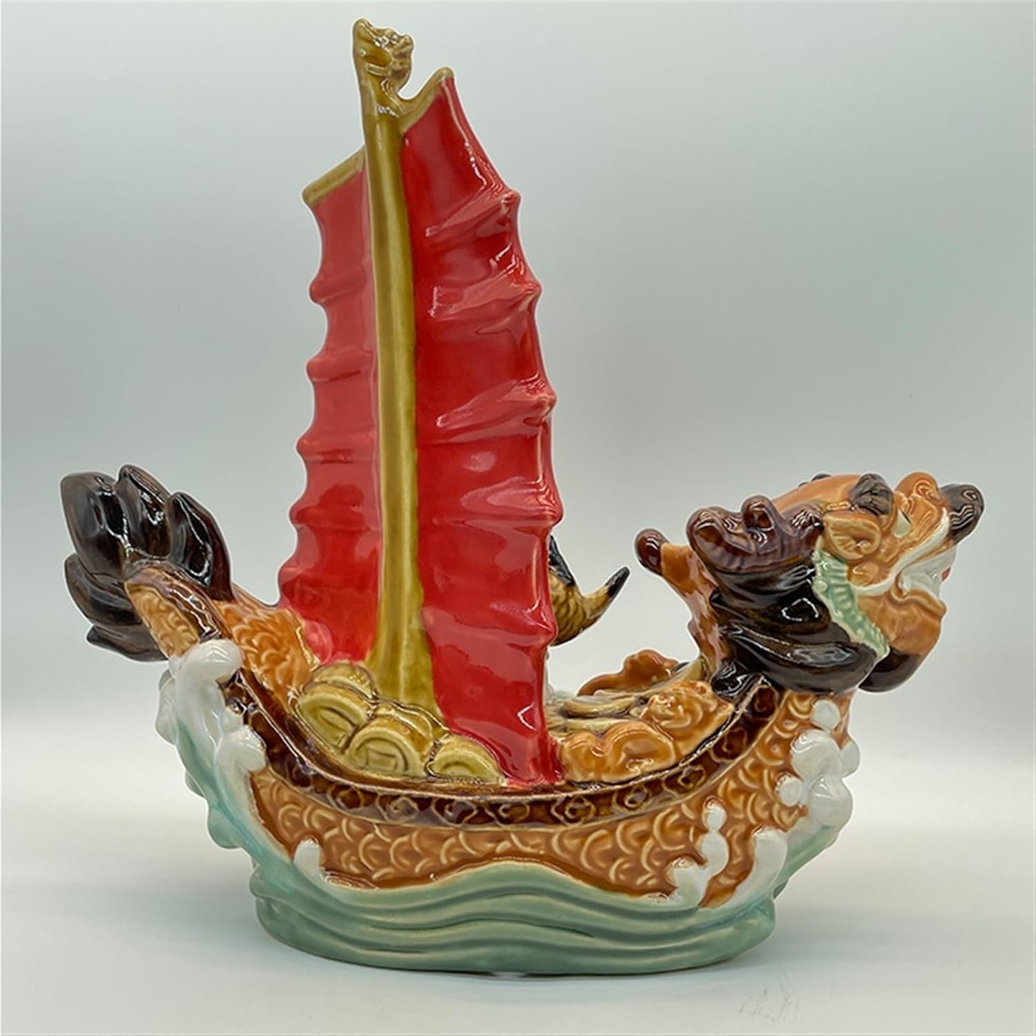 Shelf Decor Chinese Style Sailing Ship Office Ornaments Living Room Ceramic Crafts Home Display Cabinet Ornaments Decorations for Office