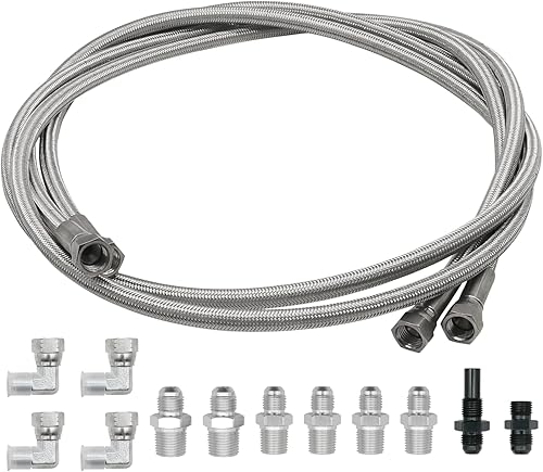 Líneas de manguera de transmisión trenzada 6AN SS de 70 pulgadas, para 700R4 4L60 4L60E 4L65E 4L80E, compatible con Ford C6/AOD y GM Chevy 1996-2021