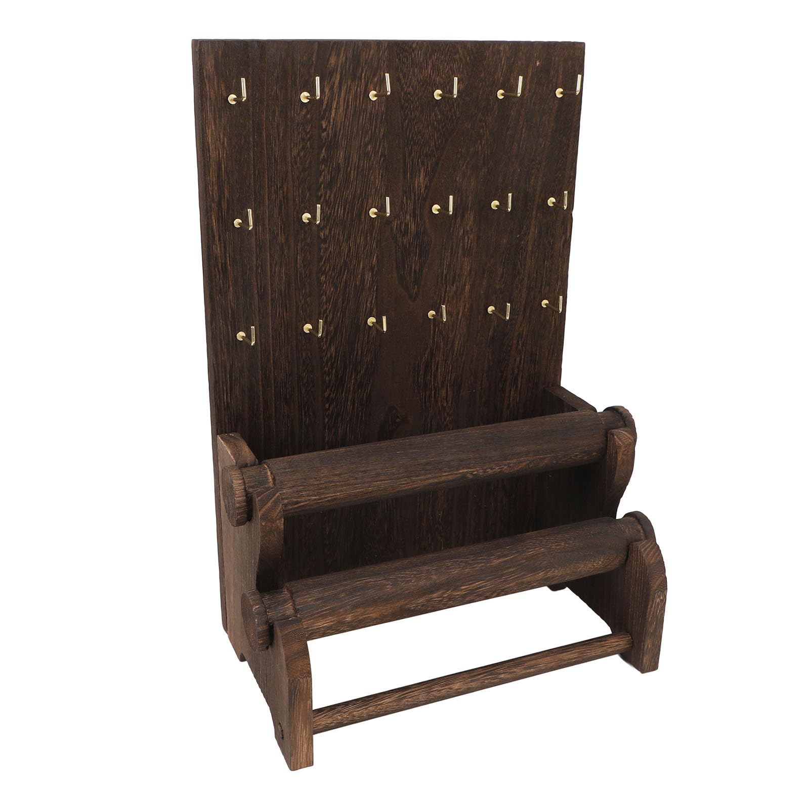 Portagioielli in Legno, 1 Set, Legno Massello, Acciaio