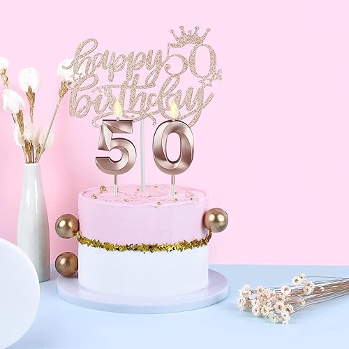 Miniatura 287 de Decoraciones de cumpleaños de 3 años para niñas; banda, corona/tiara, velas y adorno para pastel de cumpleaños de 3 años; regalos y decoraciones
