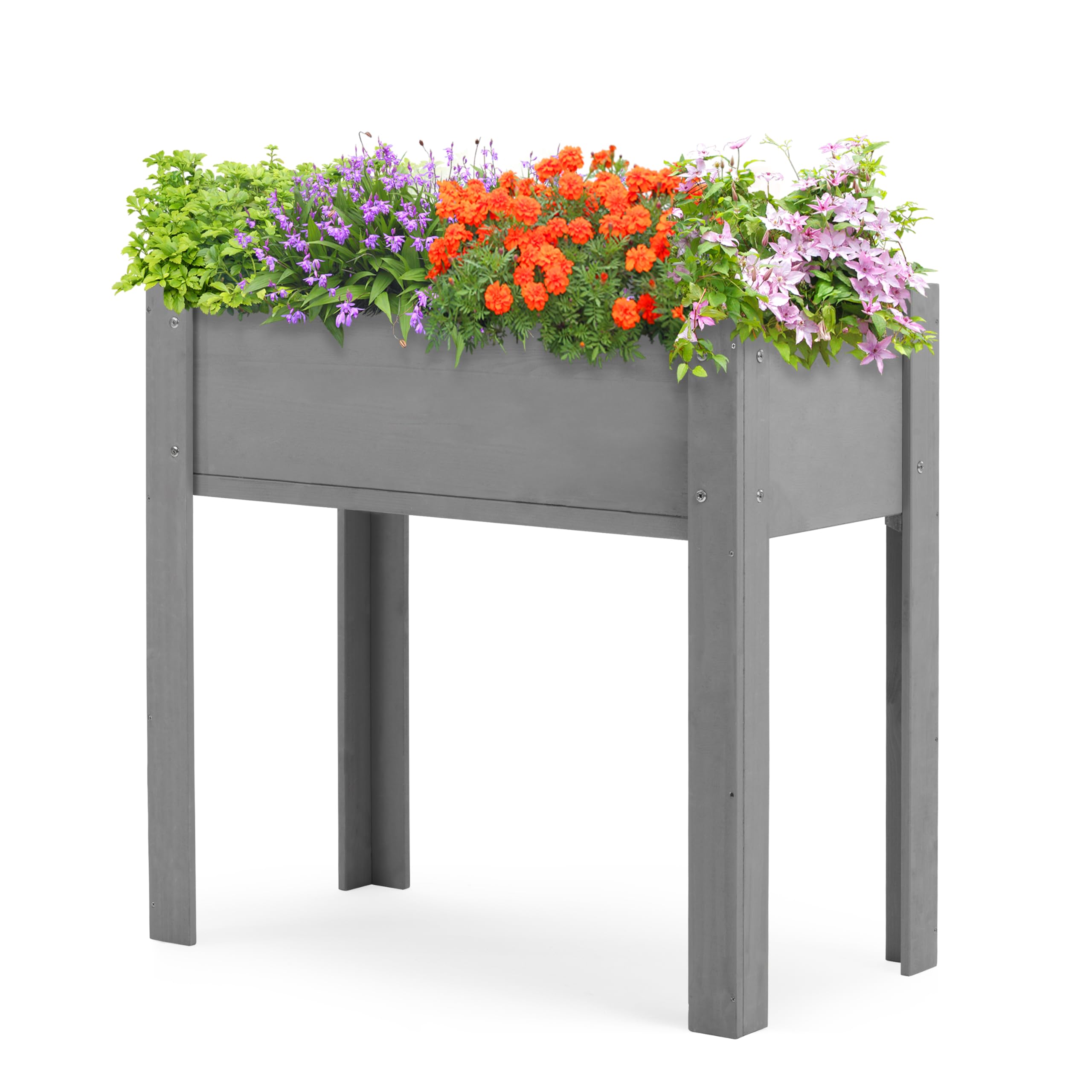 31x16x31 inch Raised Garden Bed with Legs, Elevated Wooden Planter Box for Outdoor Plants Flowers Fruits Vegetable Herb Growing