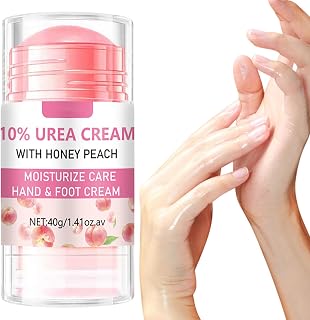 Peach Hand and Foot Cream Stick, Cracked Heel Stick Foot Cream with 10% Urea for Hydrates and Repairs Rough, Dry, Thick & Cracked Skin, Callus Remover, Soothing Skin Care for Women and Men 1.41oz