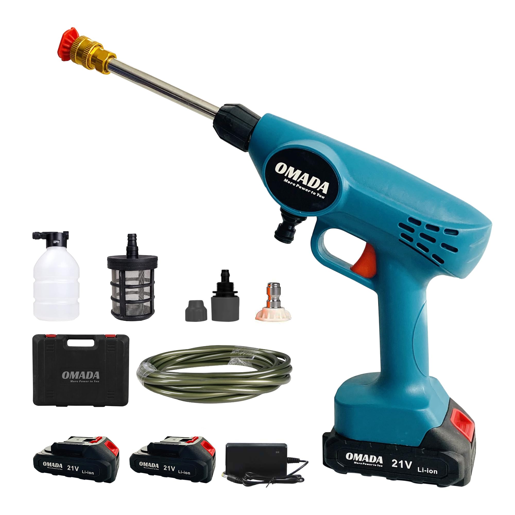 OMADA Cordless Car Pressure Washer – High Pressure Multipurpose Cleaner Gun 21V 2.0AH 2 Batteires (3-4 Hours), 800W 8 Bar Lithium Ion (B0D89YFPN1) Amazon Price History, Amazon Price Tracker