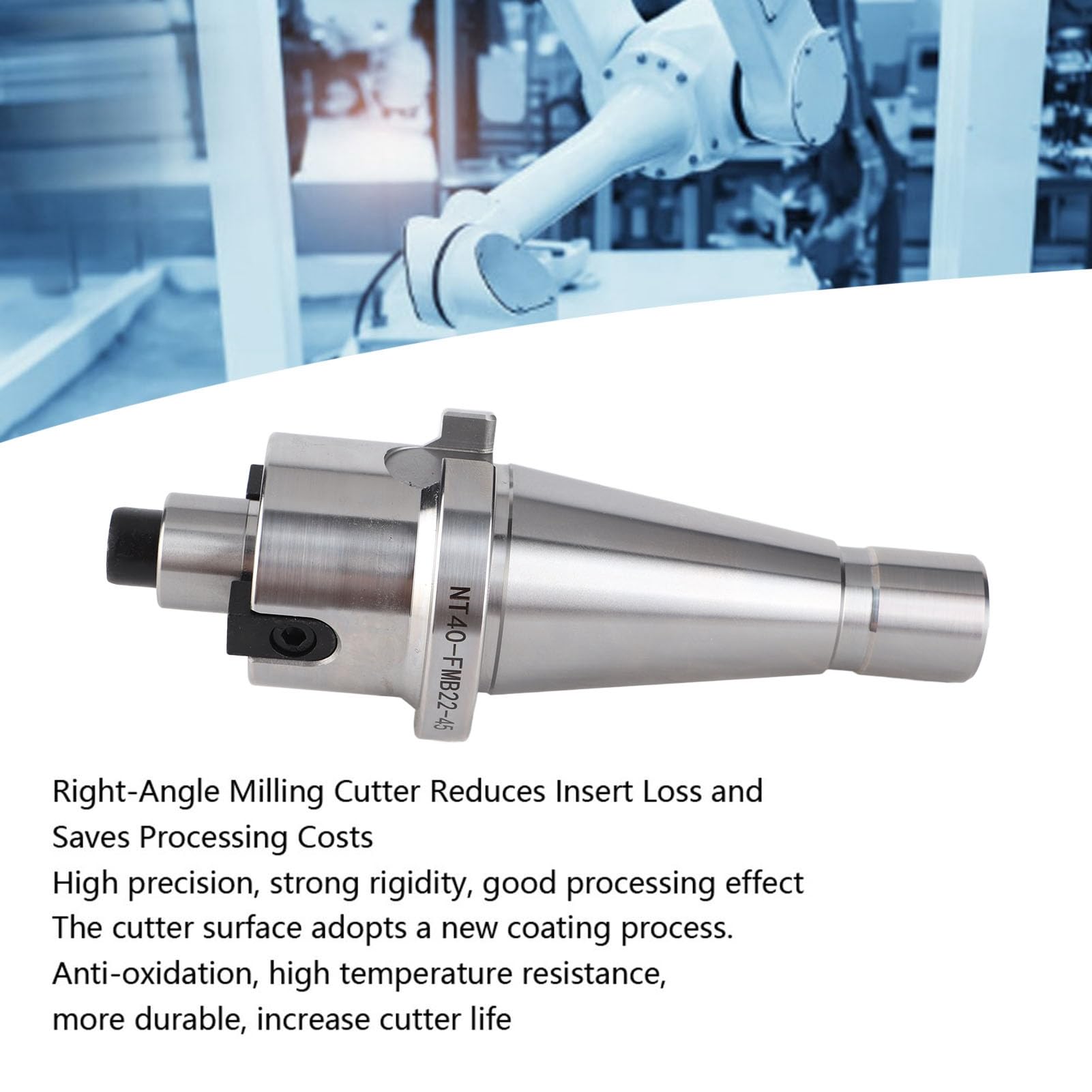 NT40 FMB22 Collet Chuck Holder BAP400R-50-4T Cutter APMT1604 Insertos de Comida con Nueva Resistencia a la Tecnología de Recubrimiento (NT40-FMB22+50 Placa cortadora+1604APMT Cortador 10)