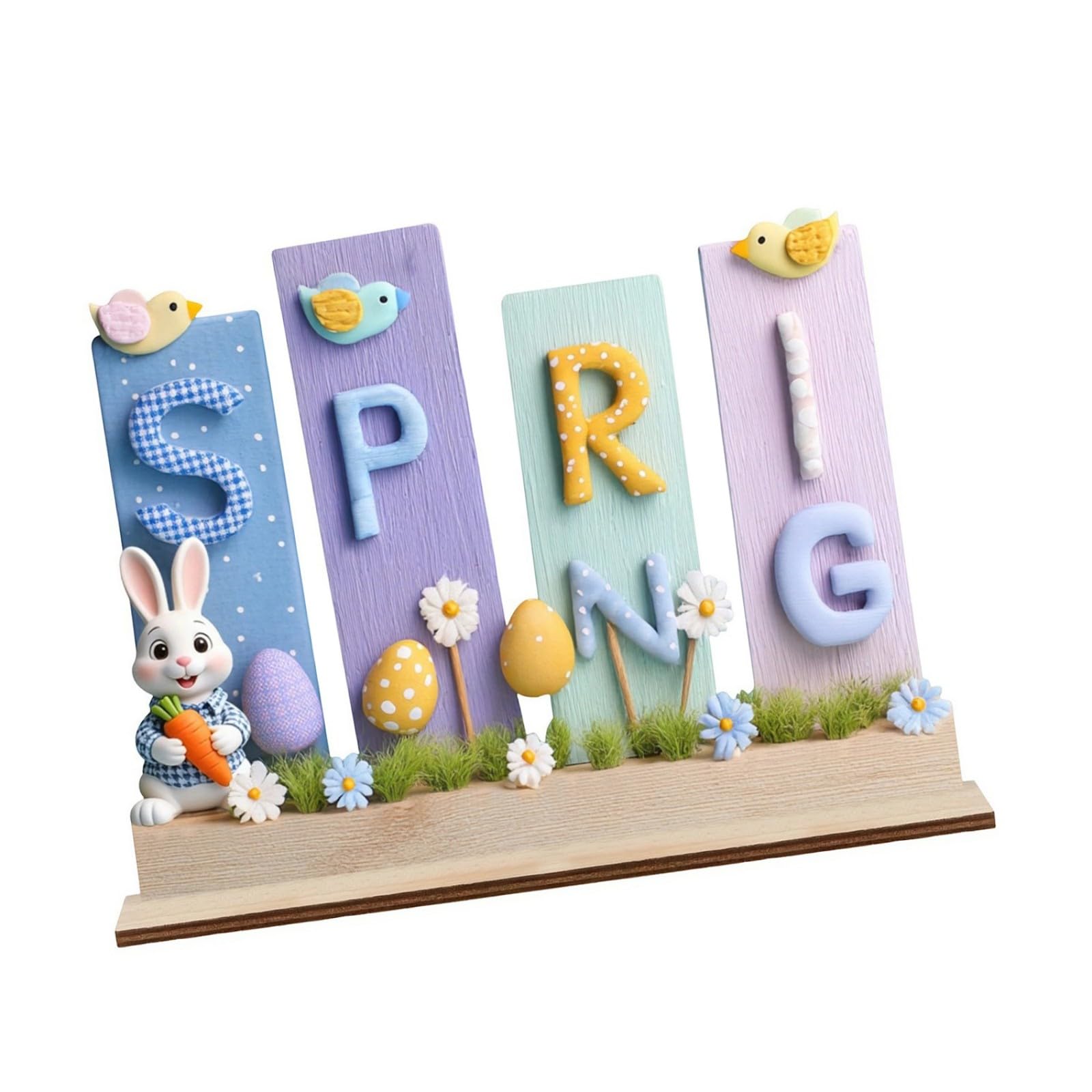 ordinarYone Easters Decorations Easters Bunnies Wood Ornament Easter Tabletop Centerpieces Signs Easter Party Supplies Gifts