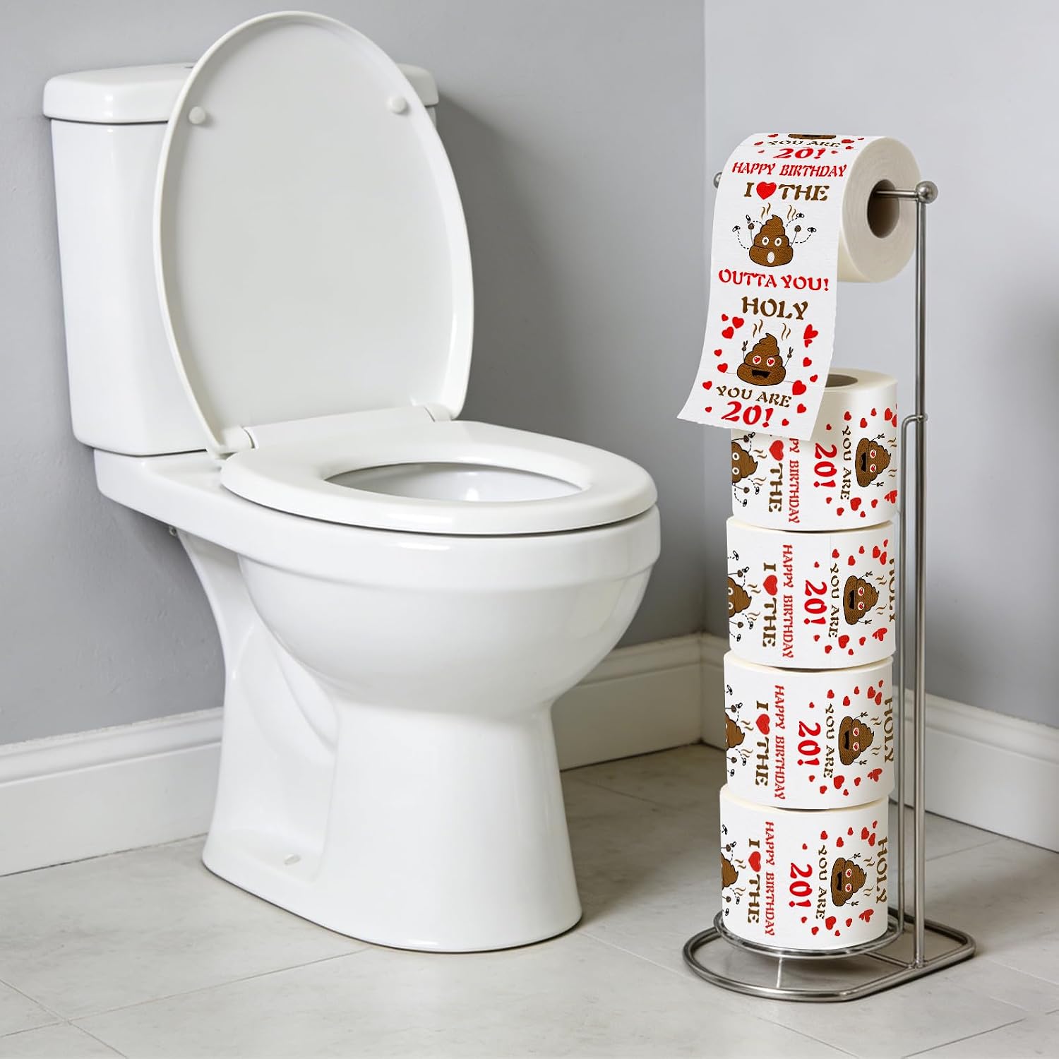 20th Birthday Gifts, Happy Prank Toilet Paper for Her or Him, 20th Birthday Decorations for Men Women, 20 Year Old Birthday Novelty Gift, Funny Gag Bday Present for Friends