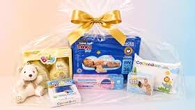 Kit Presente Chá de Bebê Fralda e Lenço Umedecido com Mimo