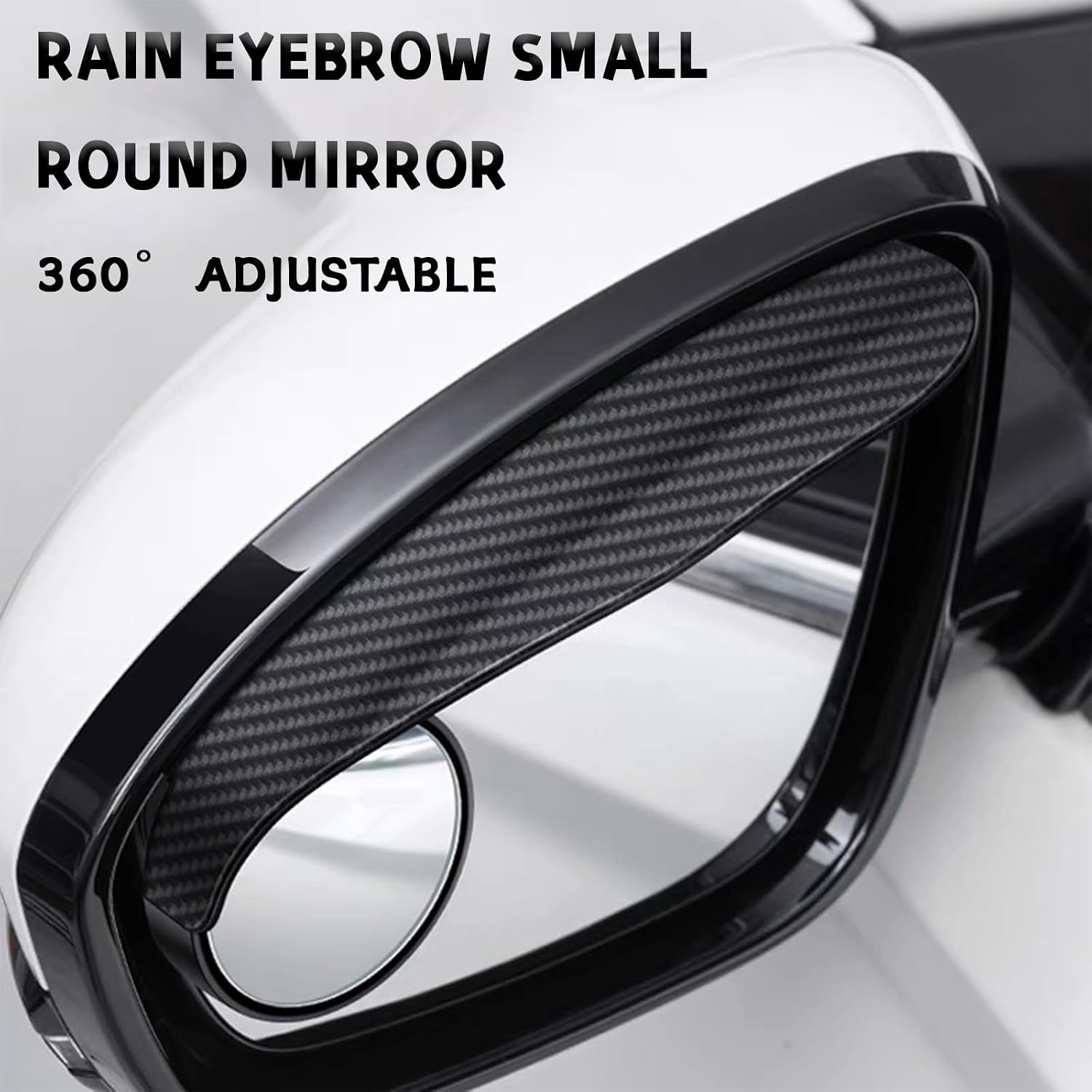 Car Blind Spot Mirror with Side Mirror Rain Guard, 2-in-1 Multifunctional Car Blind Spot Rear View Mirrors Rain Shield Eyebrow for Clearer Driving Expanded Vision, Universal Exterior Accessories