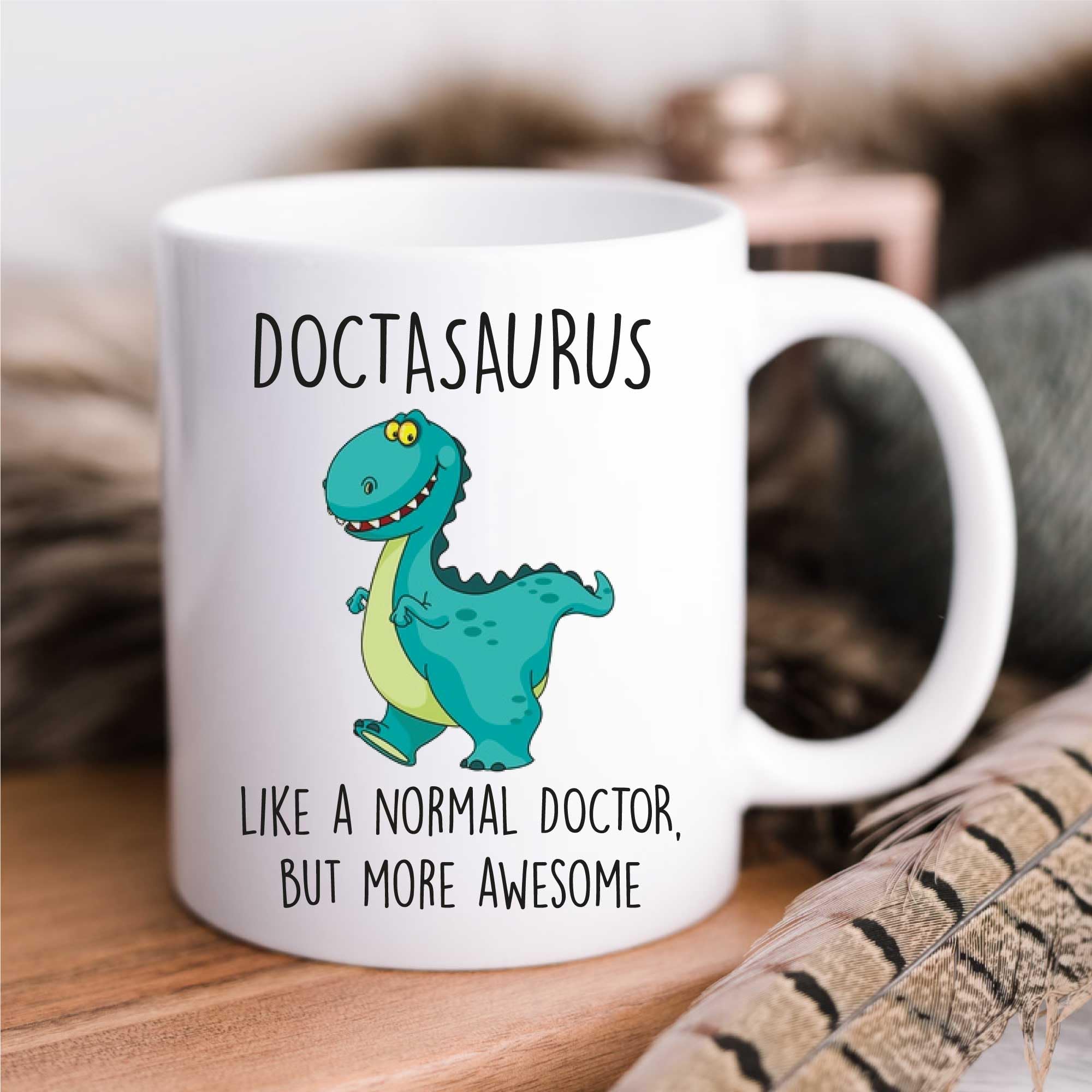 60 Second Makeover Men's White Limited Doctasaurus Mug Funny Doctor Gifts Dr Mug Dinosaur Fathers Day Present Birthday Christmas Ideas For Doctors Medical Student Presents Phd Deramic Coffee Cup