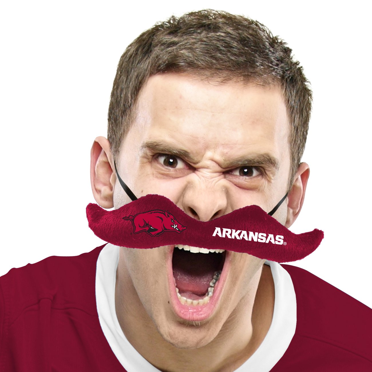 Arkansas Razorbacks figurine peluche Bleacher Creatures Moustache 5" - 2