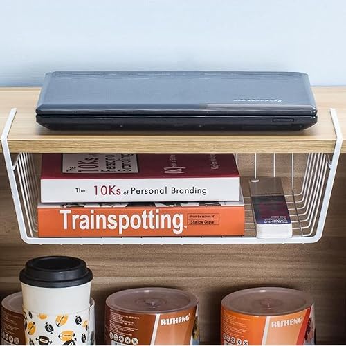 Cesta debajo del estante, cesta de almacenamiento debajo del estante, cesta de almacenamiento debajo del estante, cesta de alambre de metal debajo