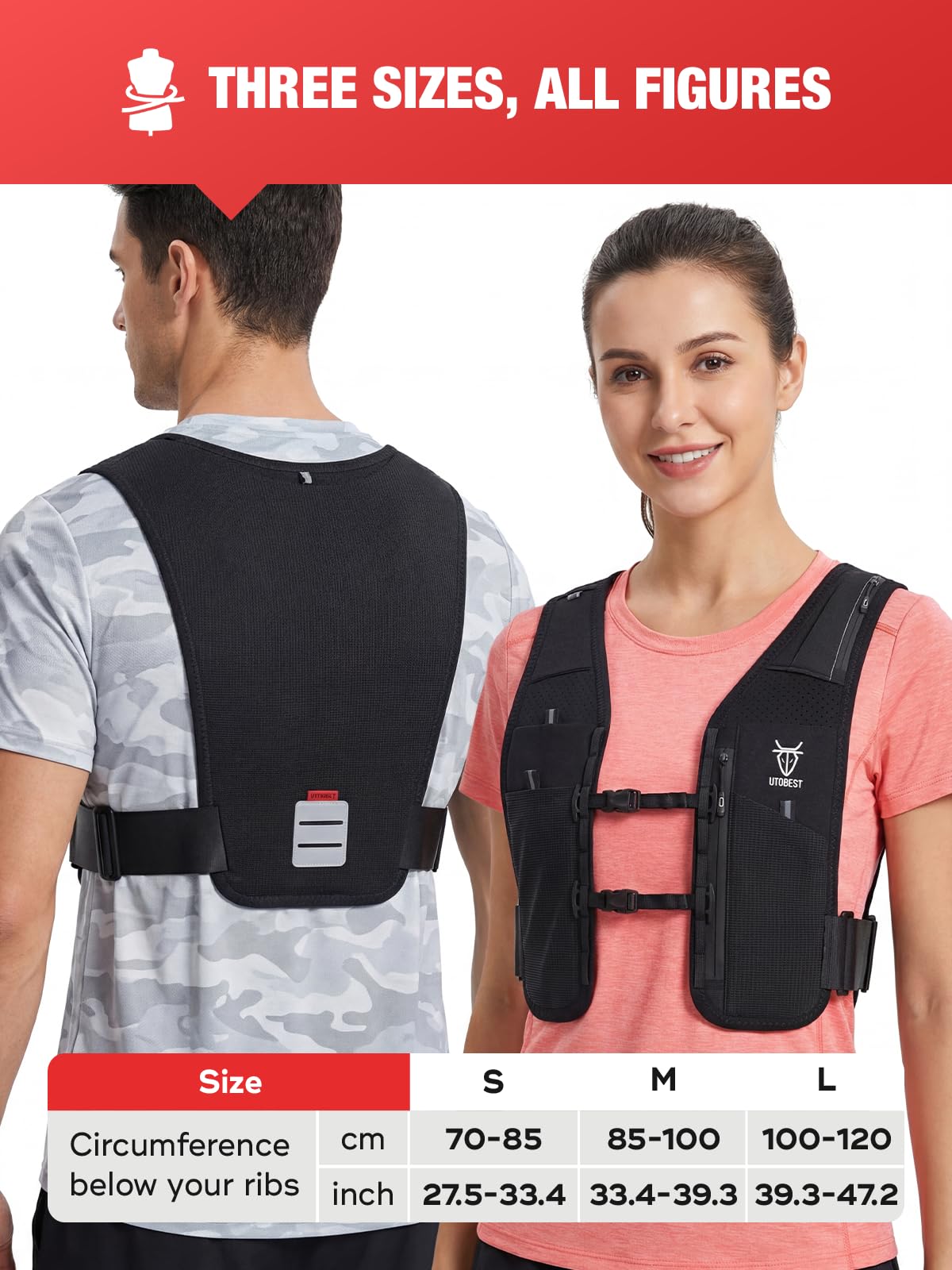 UTOBEST Ultra Running Vest Advanced Skin 2.5 Set leggero Hydration Pack per Trail running, 2,5 l, unisex