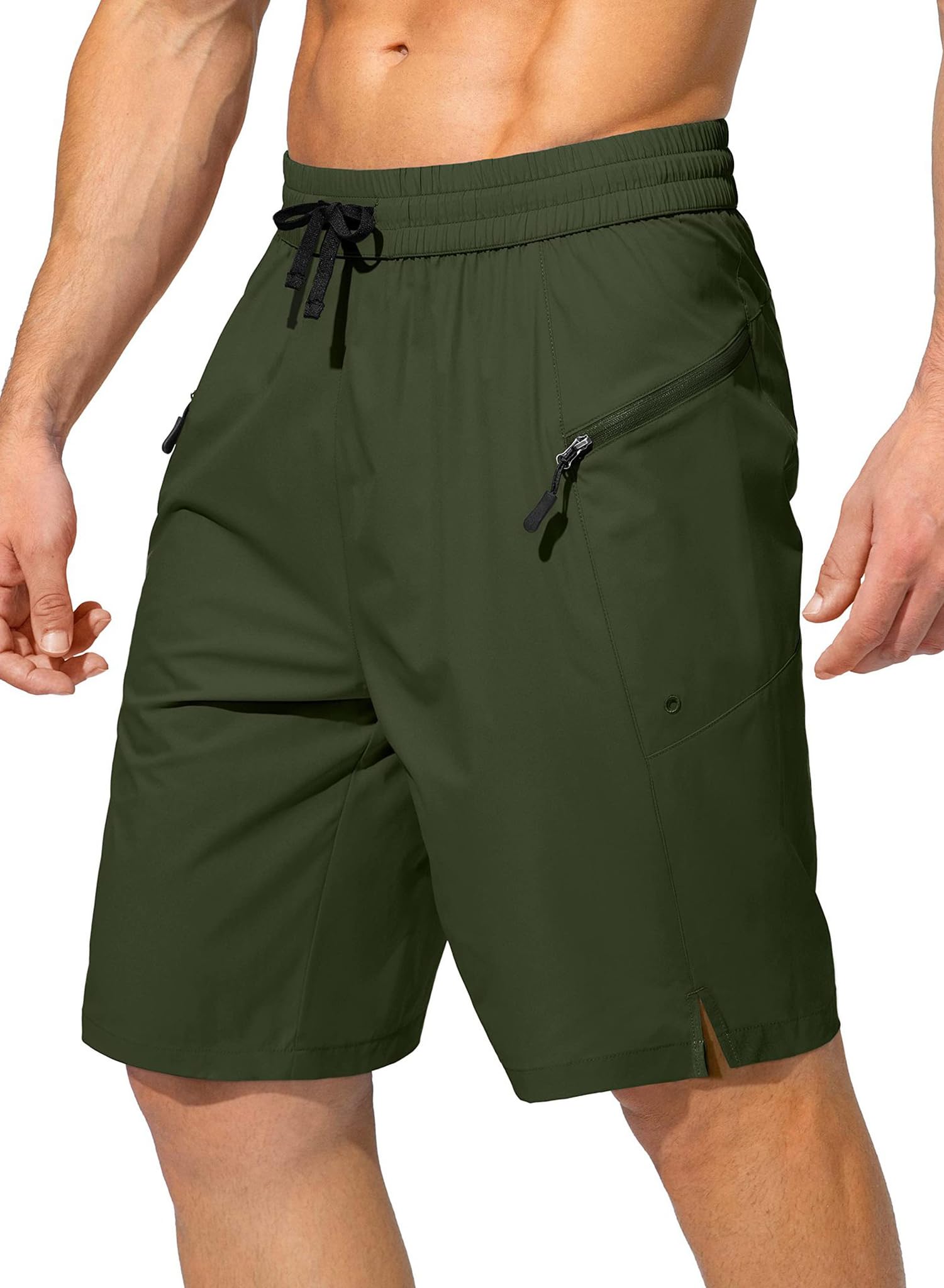 Tansozer Badehose Herren Schnelltrocknend Badeshorts Boardshorts Schwimmhose mit Reißverschlusstasche ohne Innenhose