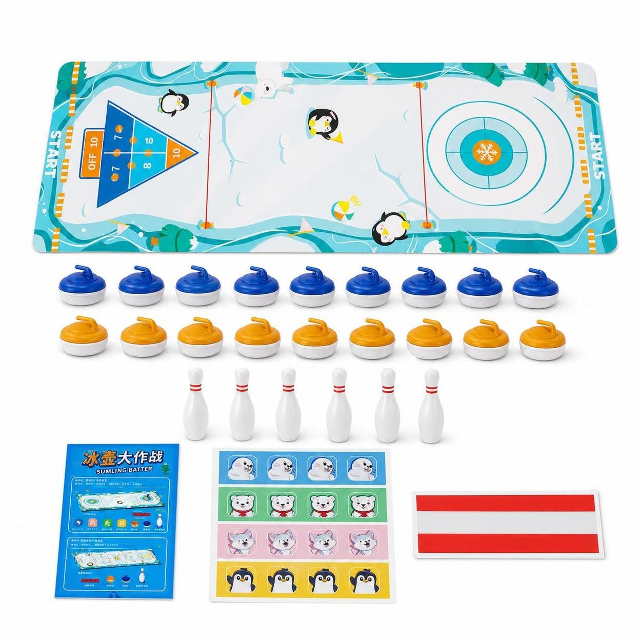 Juego Mesa para Niños con Tablero slizante Plástico y Goma con Anillos Objetivo y Líneas para Entretenimiento r en Casa Acuado para Regalos y Fiestas.