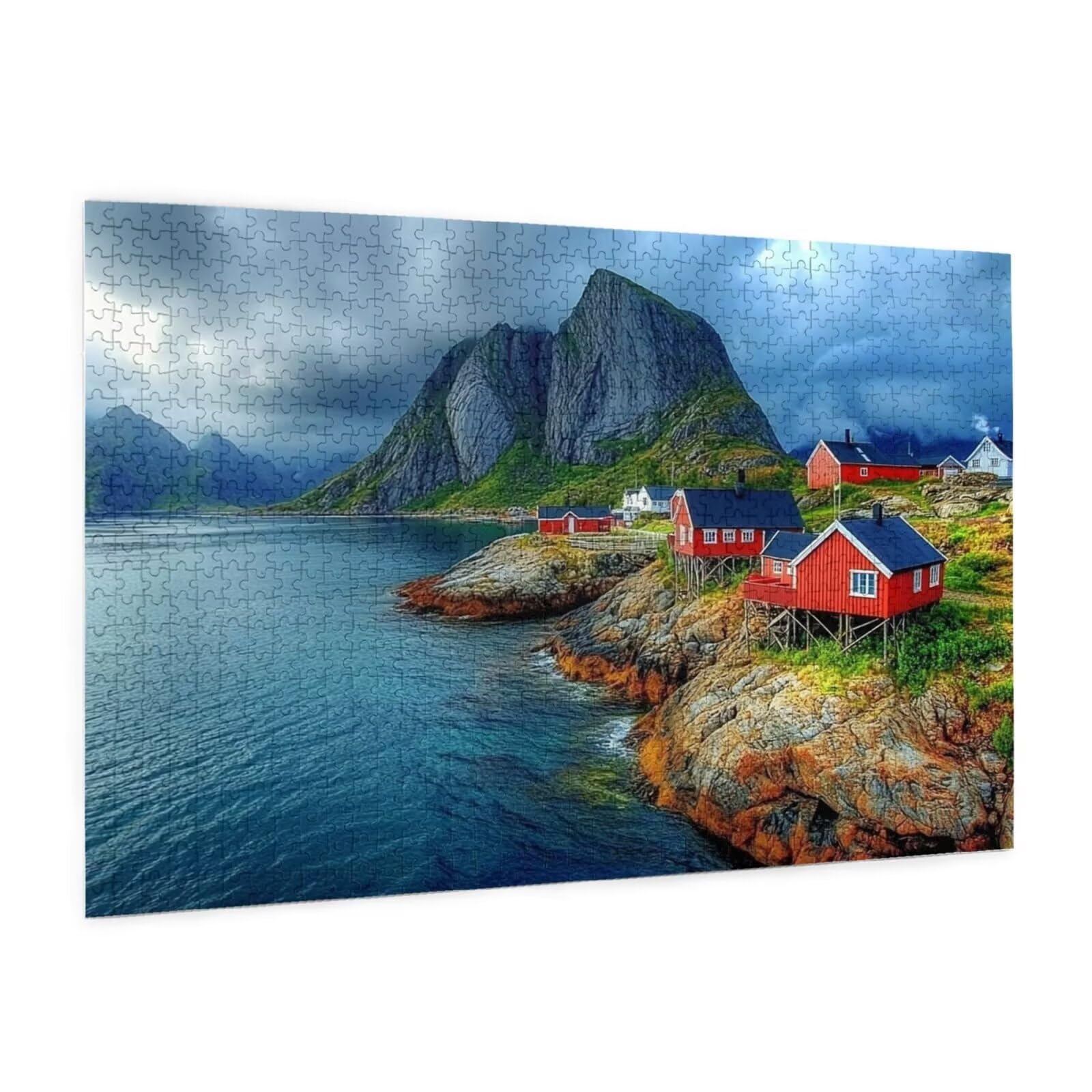 Puzzle 2000 Teile, Puzzle Erwachsene, Holzpuzzle Meer Impossible Jigsaw, Clevere Rätsel, HD Farbe Jigsaw mit Geschenkbox Verpackung for Aesthetic Room Decor, Geschenke für Frauen Berg 100x70cm p-1815
