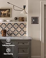 Vista 4 de Combinación de bronce envejecido 1 interruptor/1 placa de pared ciega, paquete de 1 cubiertas metálicas ciegas para interruptor de luz, 2