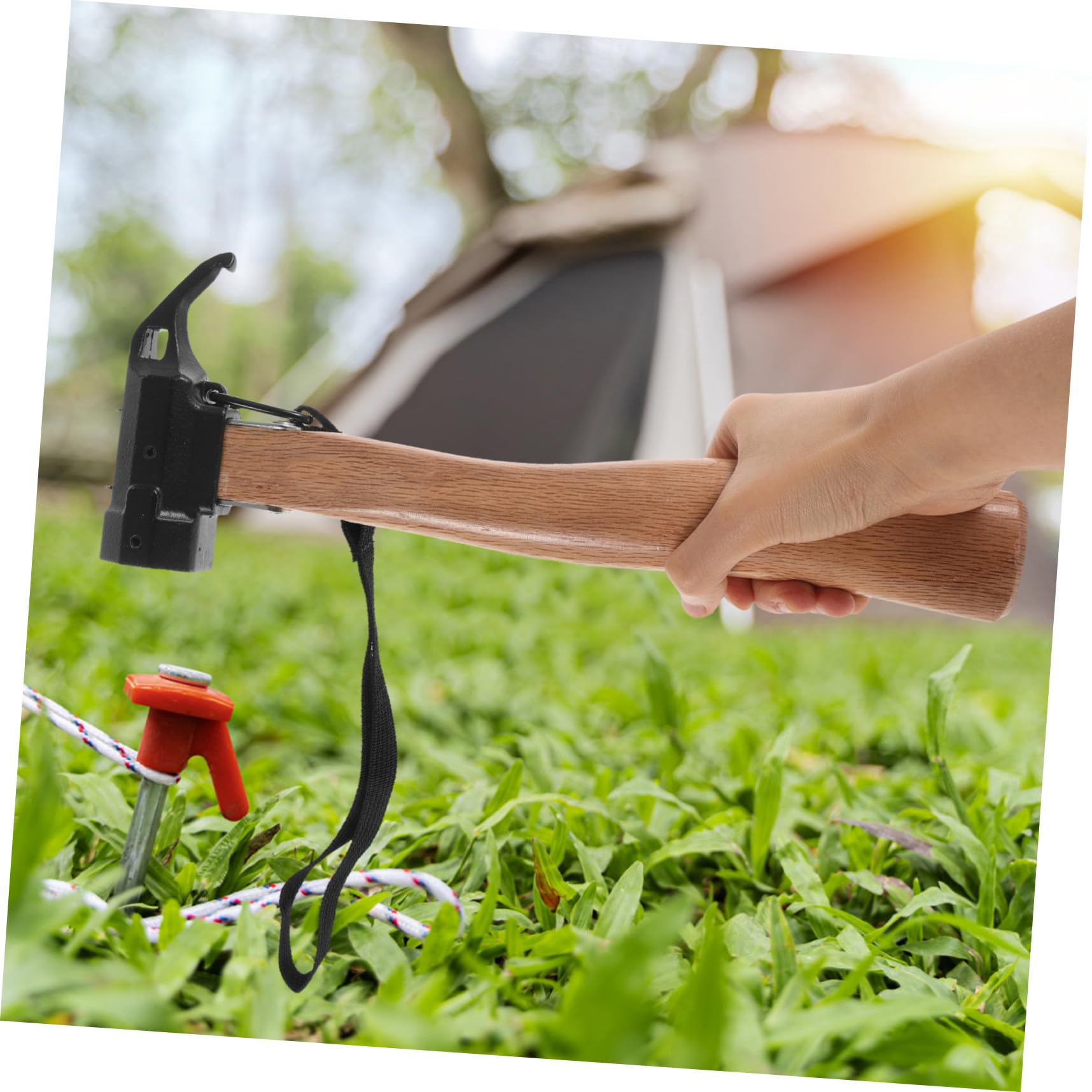 SHINEOFI Martillo De Tierra Para Camping Extractor De Clavos De Camping Resistente Herramienta Para Estacas De Para Montañismo y Excursionismo