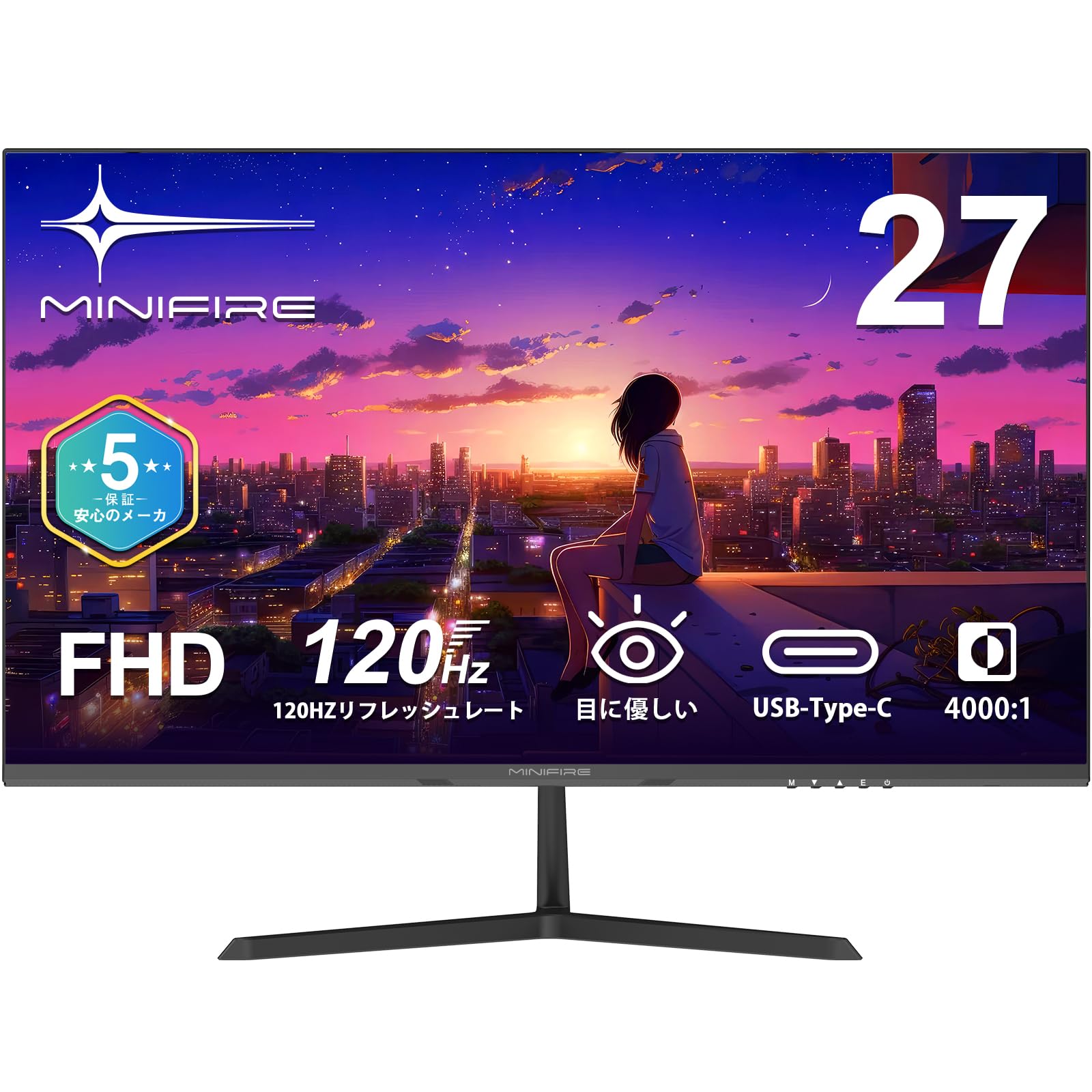 MINIFIRE 27インチ ディスプレイ Amazon.co.jp: Minifire モニター27インチ 120Hz フルHD 1920x1080