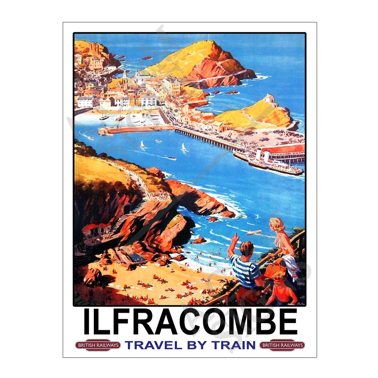 Metal Sign Plaque Poster Railways Ilfracombe Travel Train 10x8in 12478