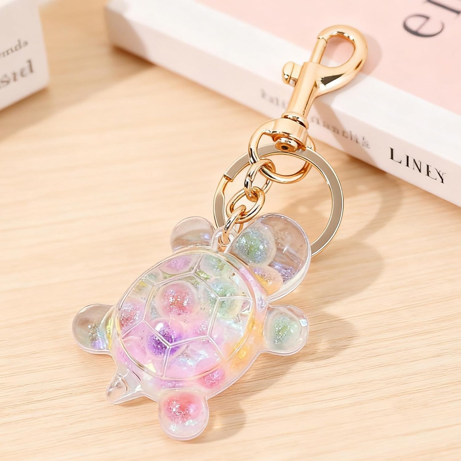 Angyape Sea Turtle Keychain Cute Keychains for Backpacks Bag Charms Purse Charms for Handbags Tote Bags Turtle Gift for Women - Image 4
