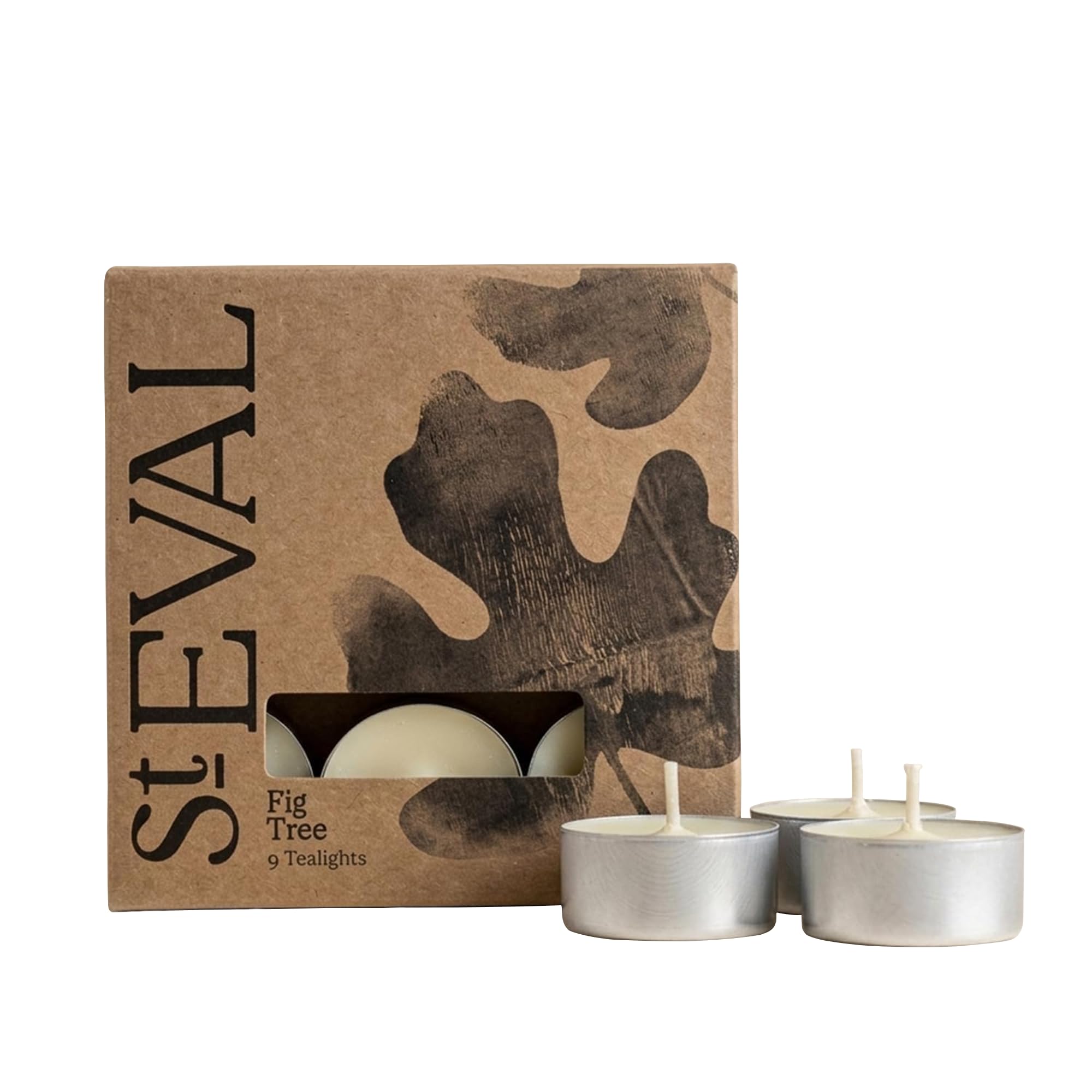 St Eval | Fig Tree Scented Tealights | Berried, Spicy and Warming Fragrance | Made in Cornwall | Pack of 9 | Burn Up to 6 Hours Per Tealight Candle