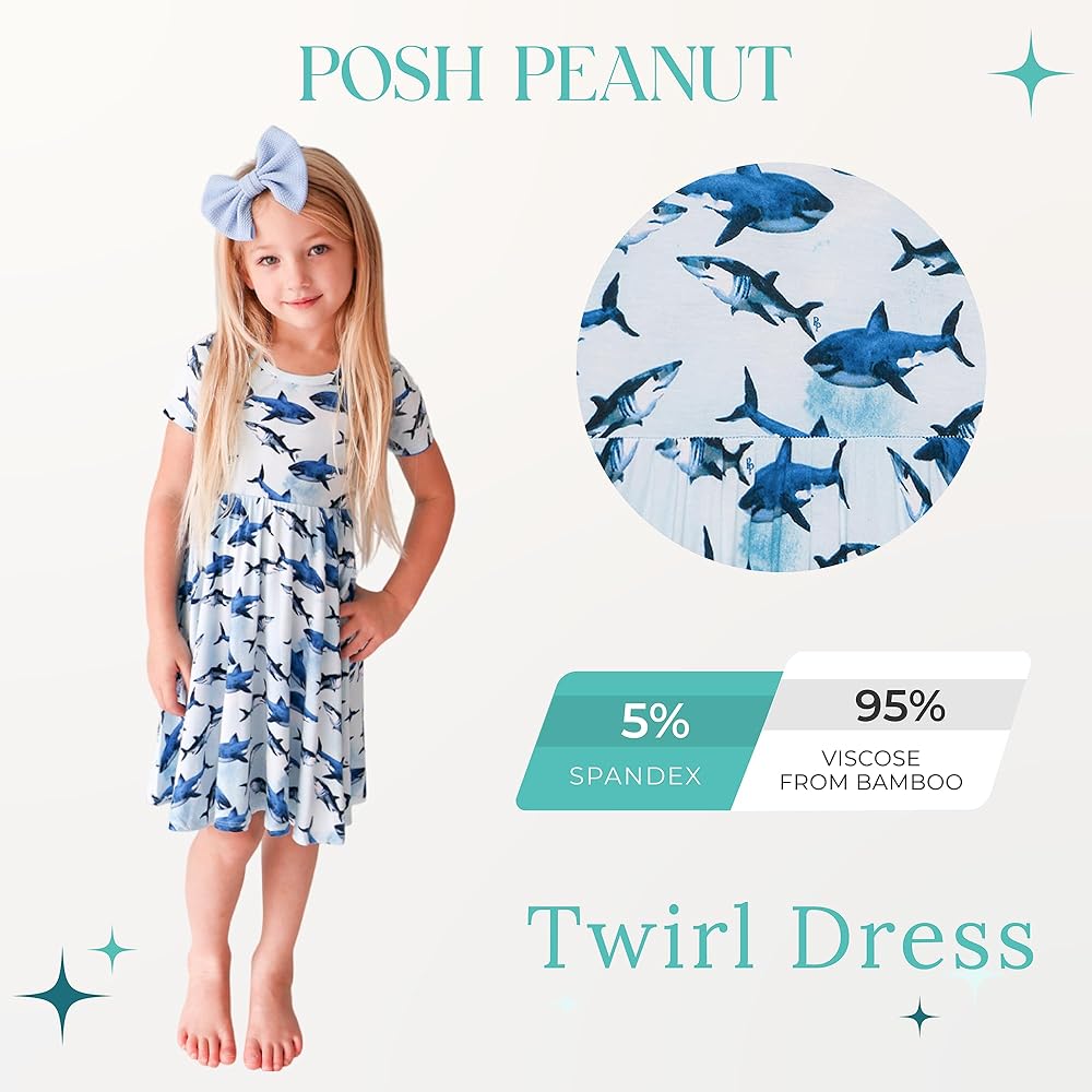 Amazon.com: Posh Peanut Girls Dresses – Soft Toddler Twirl